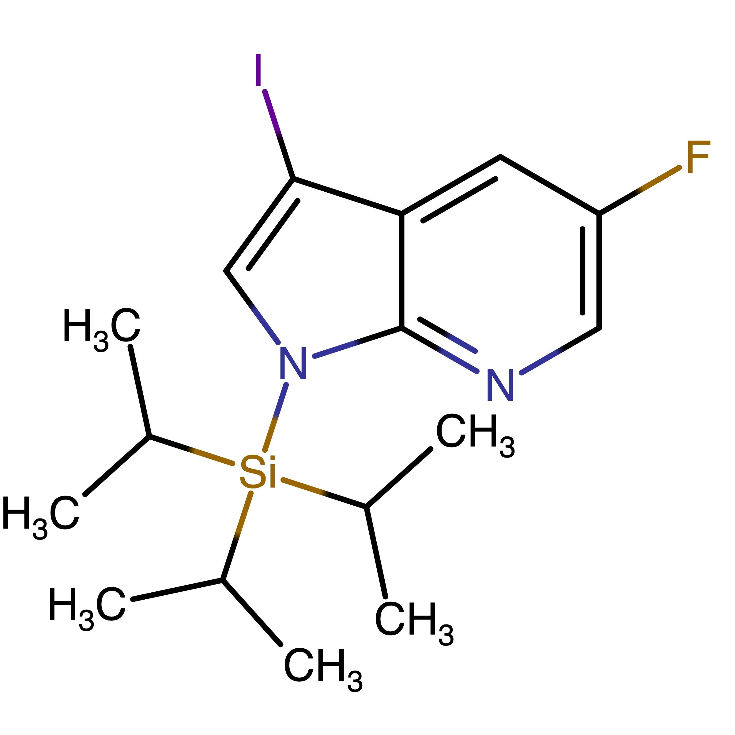 CAS 928653-76-3 | 5-Fluoro-3-iodo-1-[tris(1-methylethyl)silyl]-1H-pyrrolo[2,3-b]pyridine | MFCD08741529