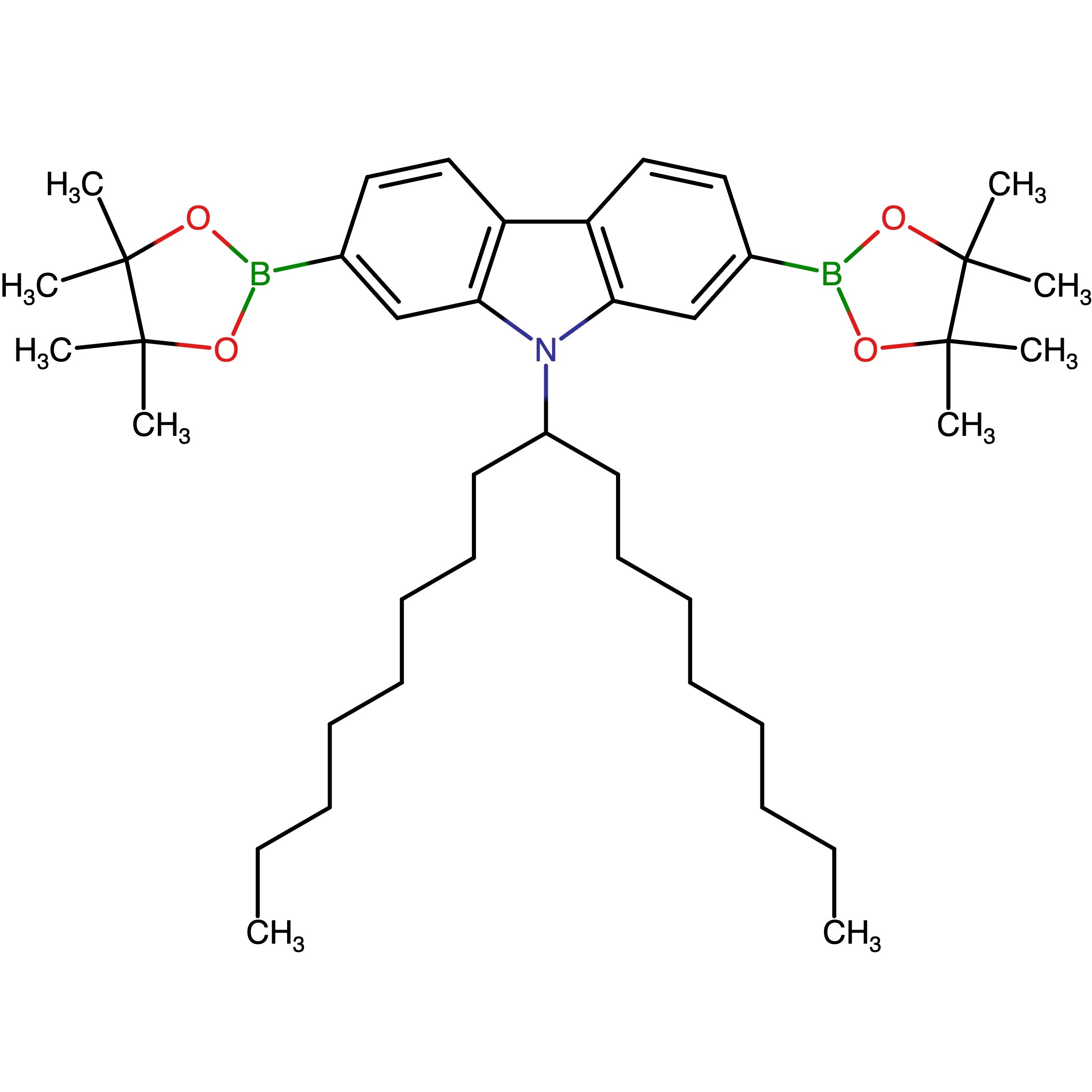CAS 958261-51-3 | 9-(9-Heptadecanyl)-9H-carbazole-2,7-diboronic acid bis(pinacol) ester | MFCD16621134