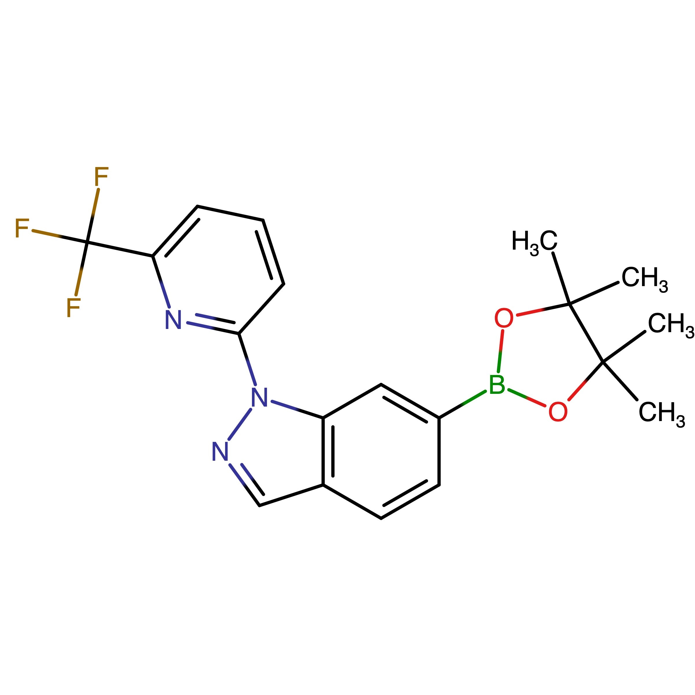 CAS 1864768-32-0 | 6-(4,4,5,5-Tetramethyl-1,3,2-dioxaborolan-2-yl)-1-[6-(trifluoromethyl)-2-pyridinyl]-1H-indazole | MFCD31803751