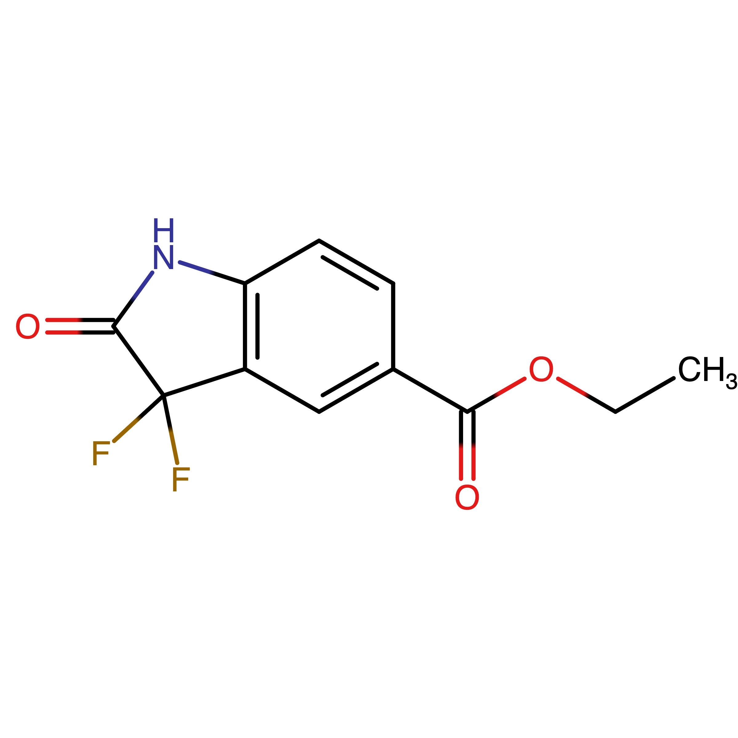 CAS 1286793-02-9 | Ethyl 3,3-difluoro-2-oxo-2,3-dihydro-1H-indole-5-carboxylate | MFCD28012477
