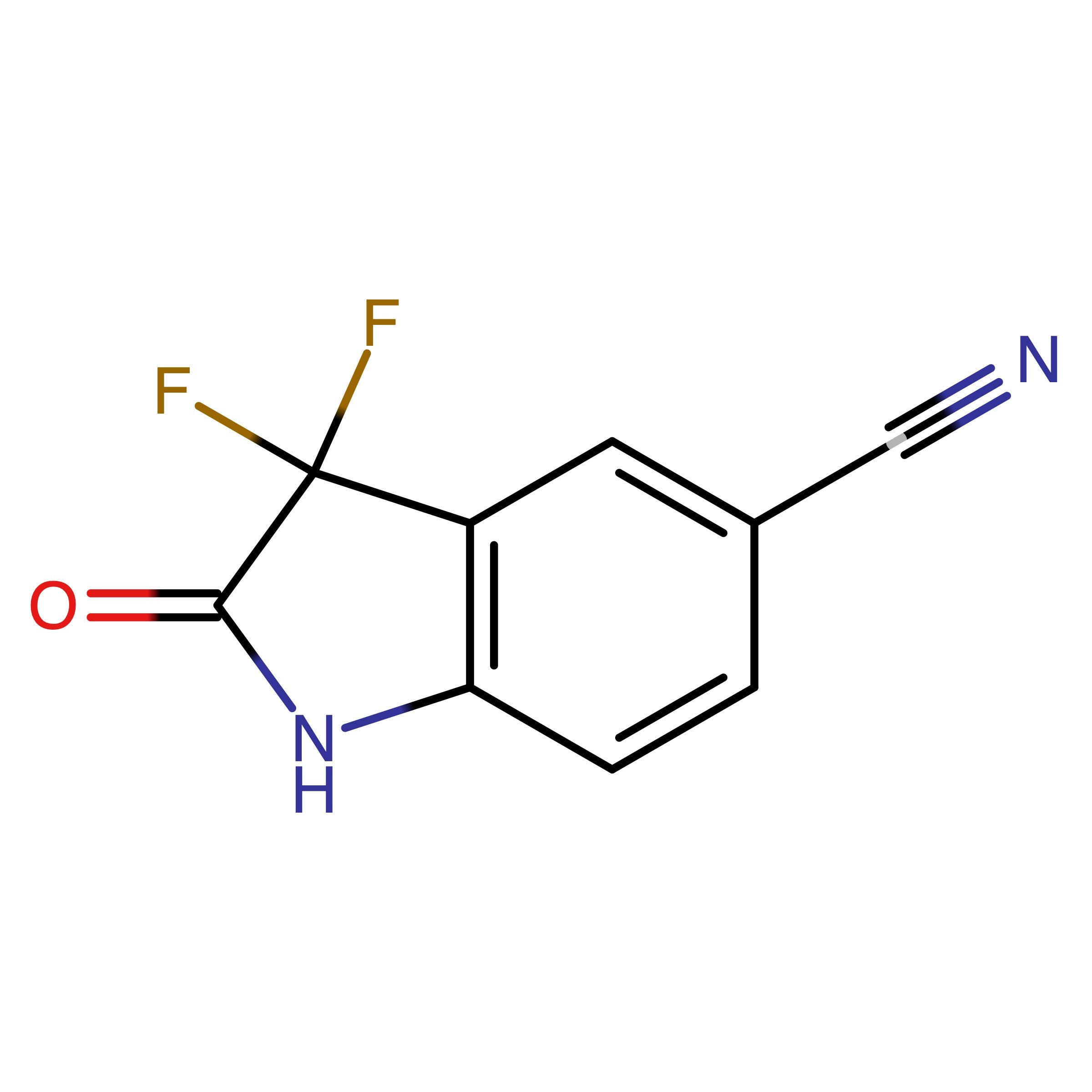 CAS 1286793-04-1 | 3,3-Difluoro-2-oxo-2,3-dihydro-1H-indole-5-carbonitrile | MFCD22547899