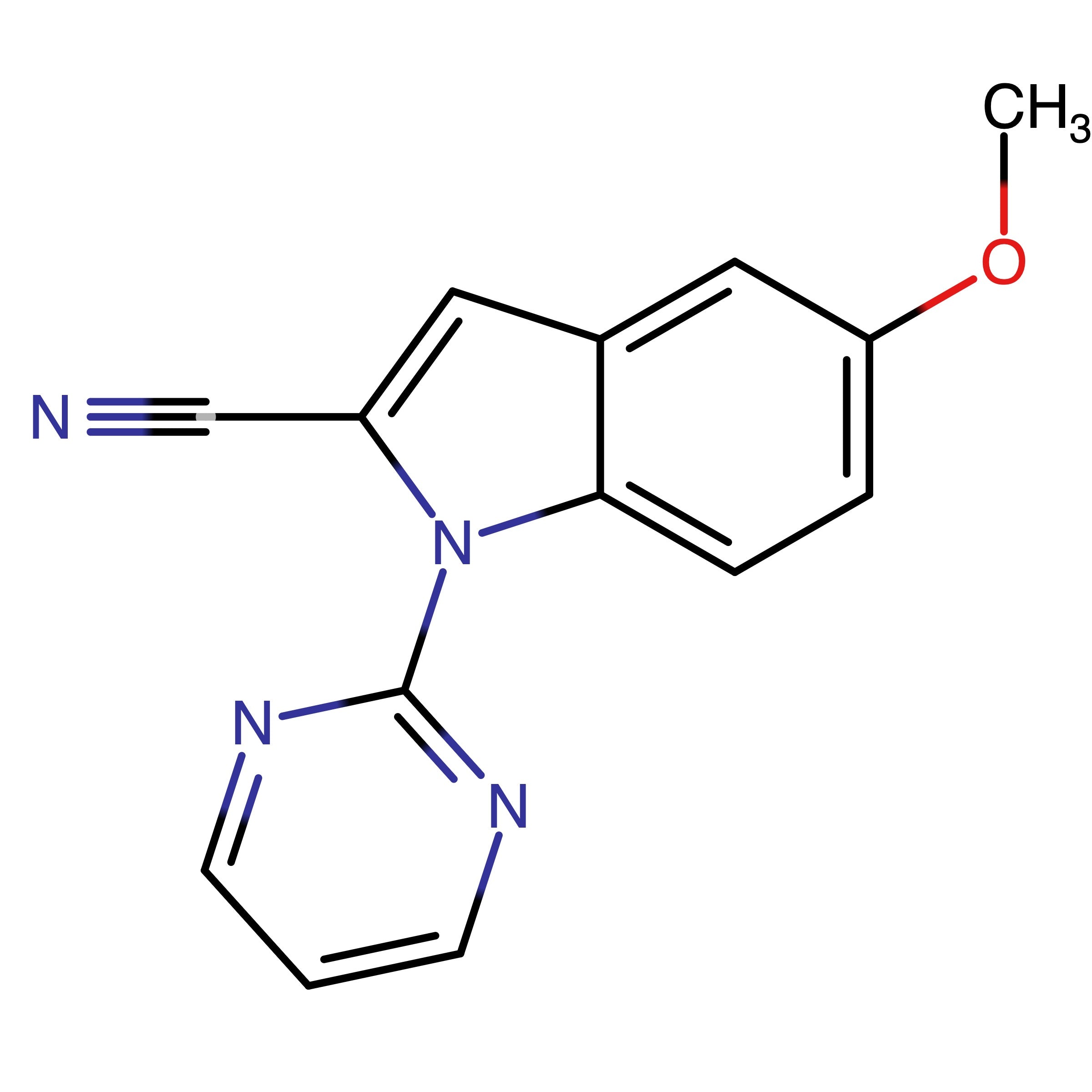 CAS 1394402-10-8 | 5-Methoxy-1-(pyrimidin-2-yl)-1H-indole-2-carbonitrile