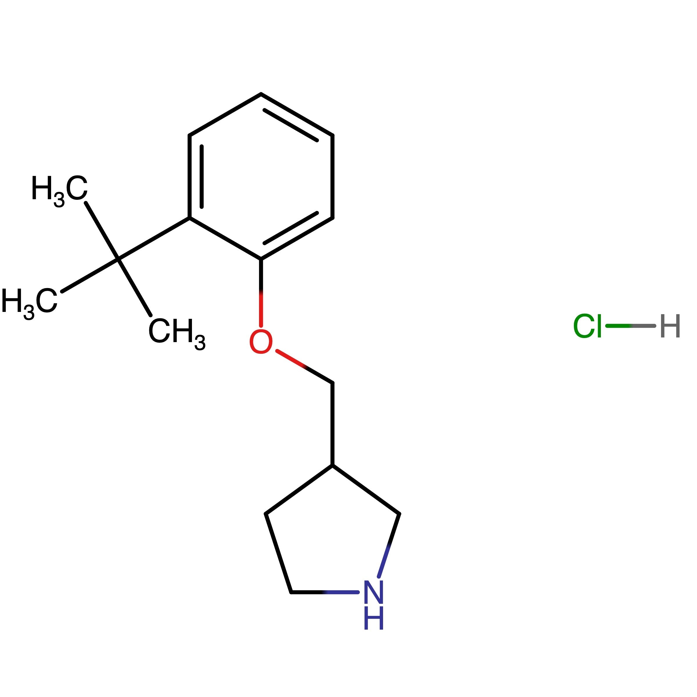 CAS 1146960-38-4 | 3-[(2-tert-Butylphenoxy)methyl]pyrrolidine Hydrochloride | MFCD13560385