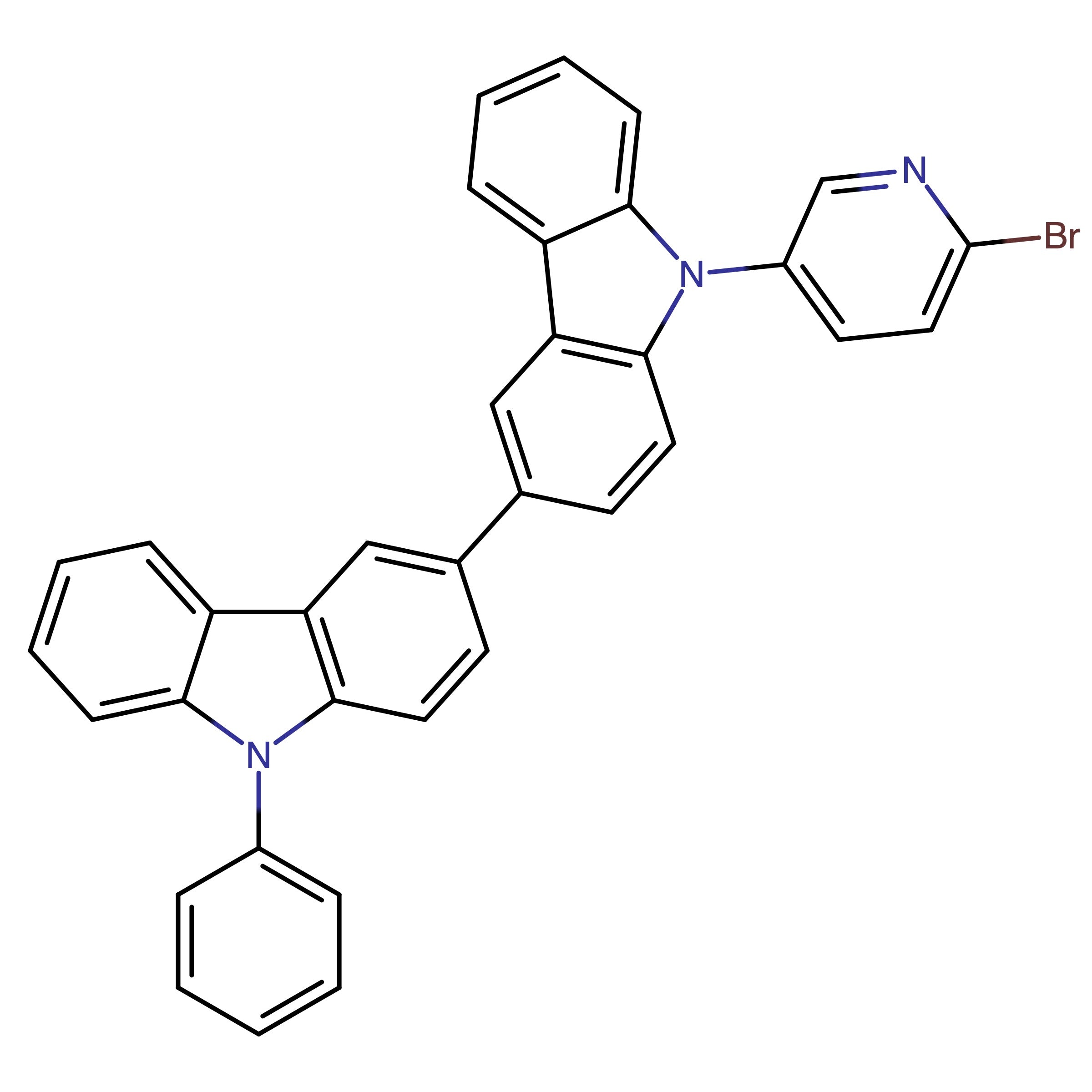CAS 2041519-47-3 | 9-(6-Bromopyridin-3-yl)-9'-phenyl-9H,9'H-3,3'-bicarbazole
