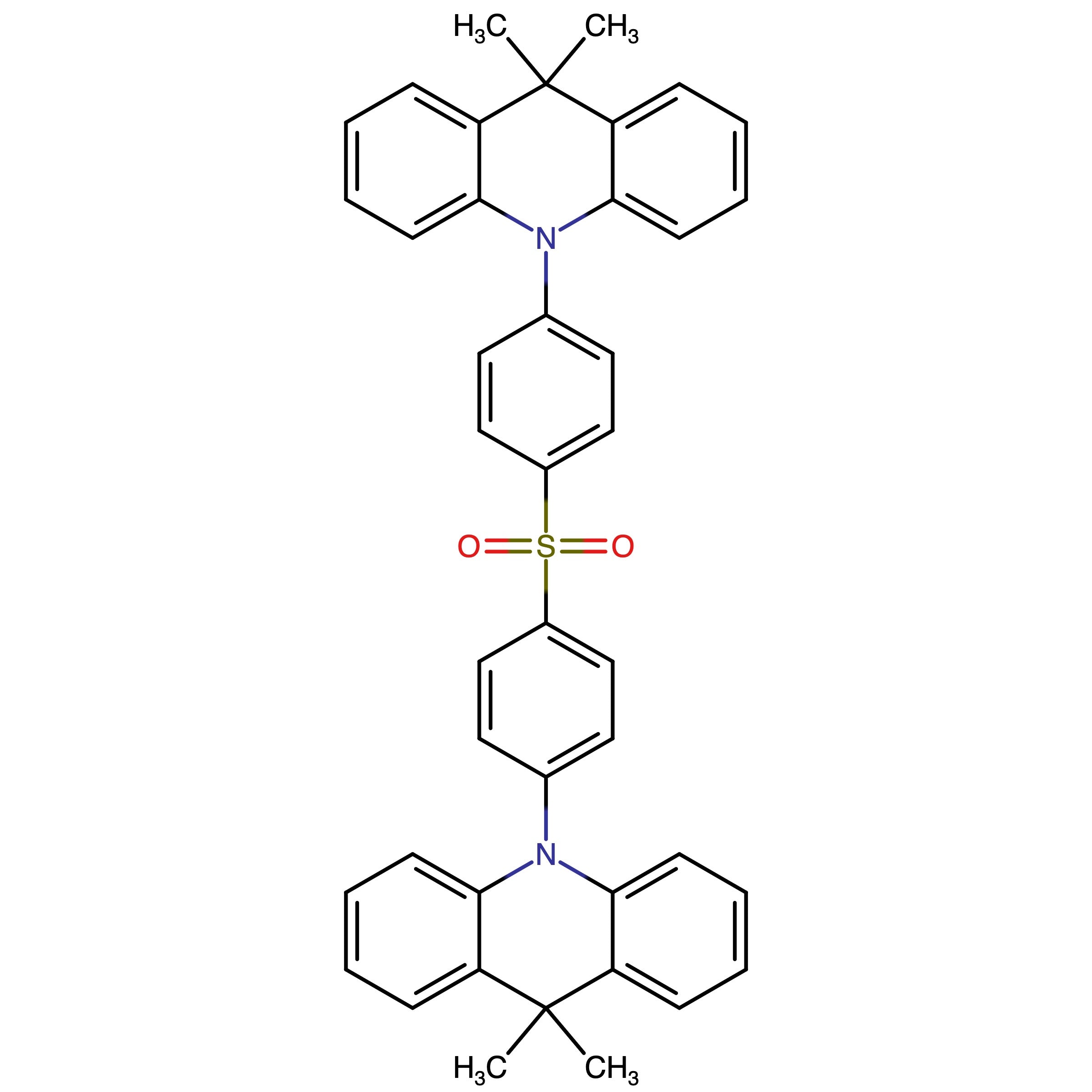 CAS 1477512-32-5 | 10,10'-(Sulfonylbis(4,1-phenylene))bis(9,9-dimethyl-9,10-dihydroacridine) | MFCD28369271