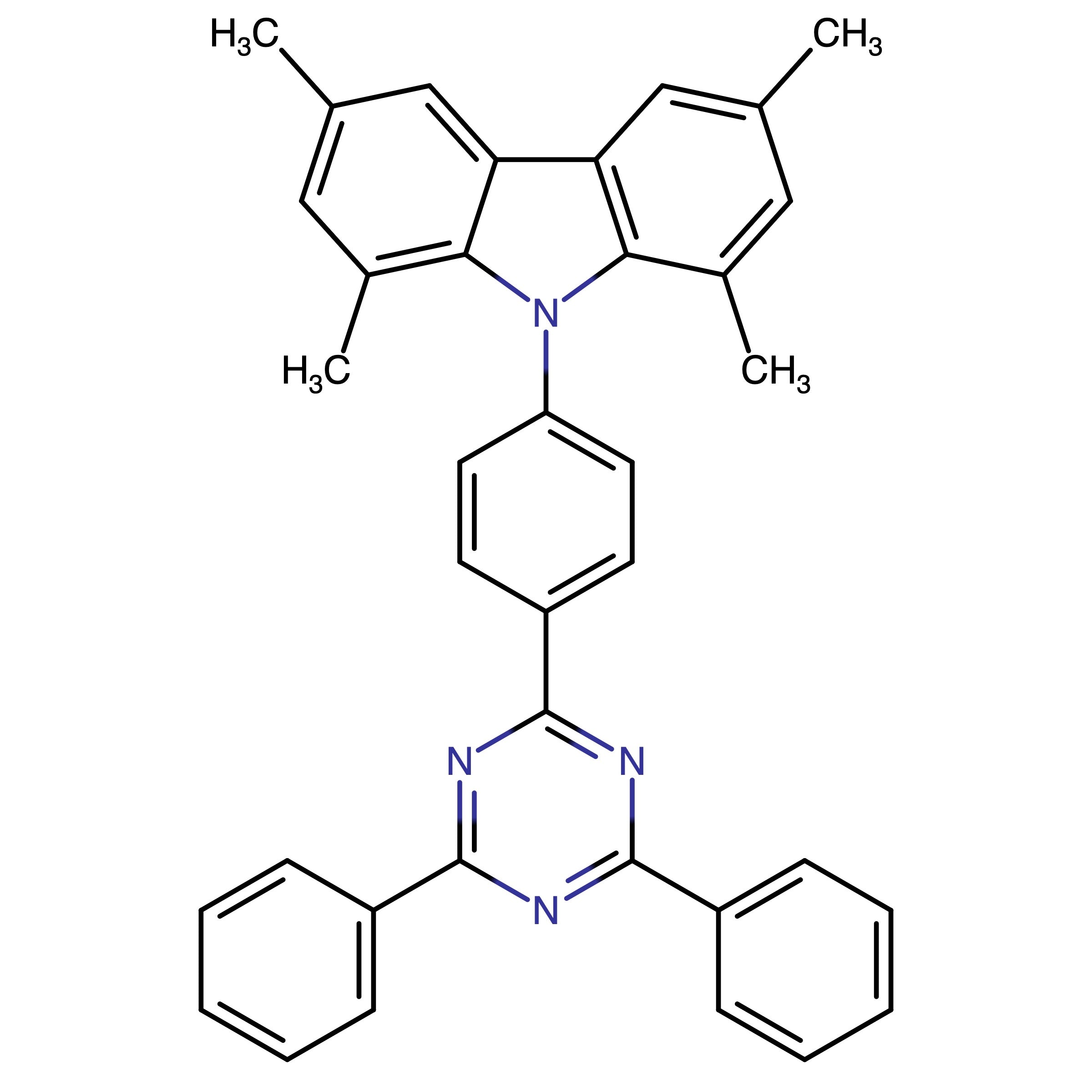 CAS 2061376-82-5 | 9-(4-(4,6-Diphenyl-1,3,5-triazin-2-yl)phenyl)-1,3,6,8-tetramethyl-9H-carbazole