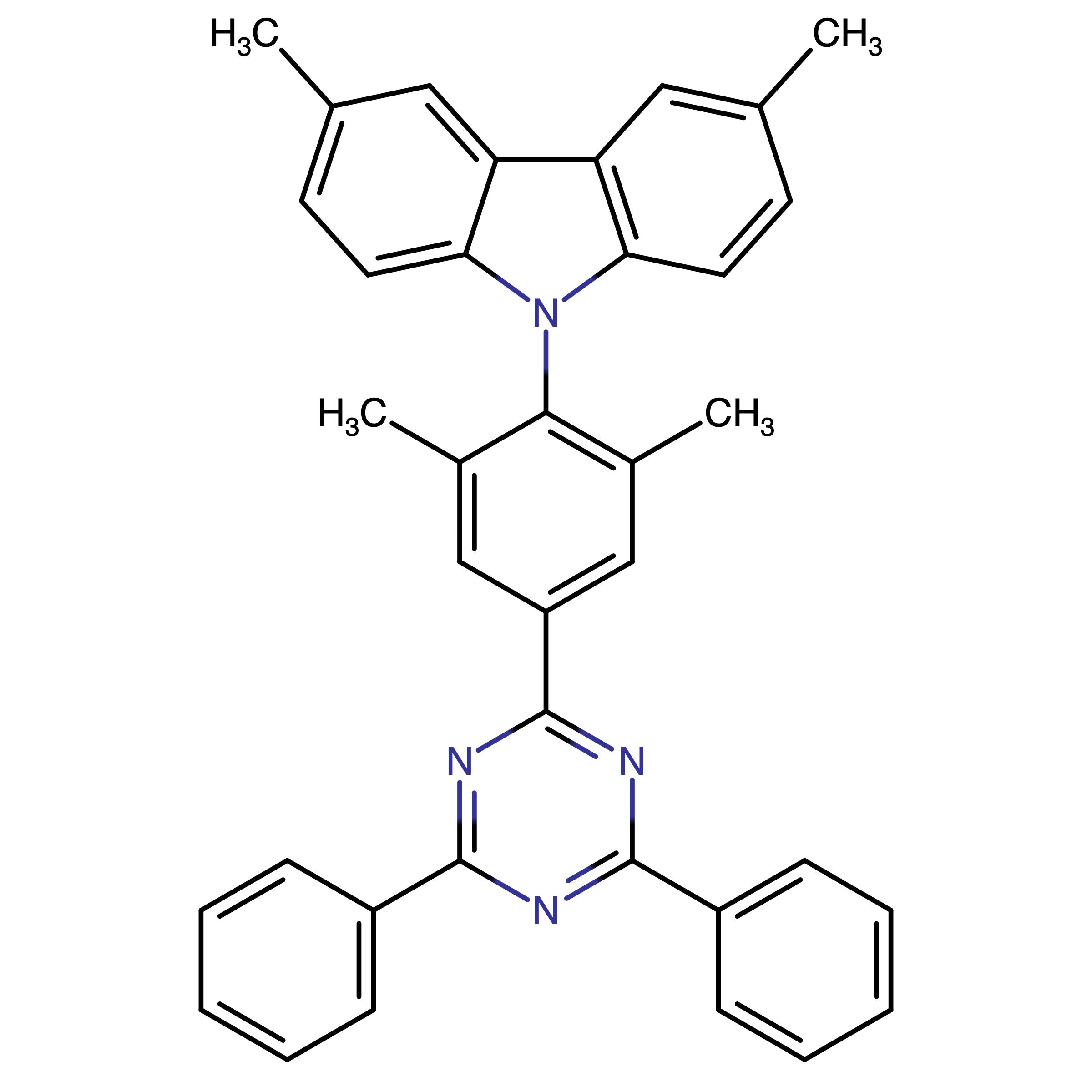 CAS 2061376-84-7 | 9-(4-(4,6-Diphenyl-1,3,5-triazin-2-yl)-2,6-dimethylphenyl)-3,6-dimethyl-9H-carbazole