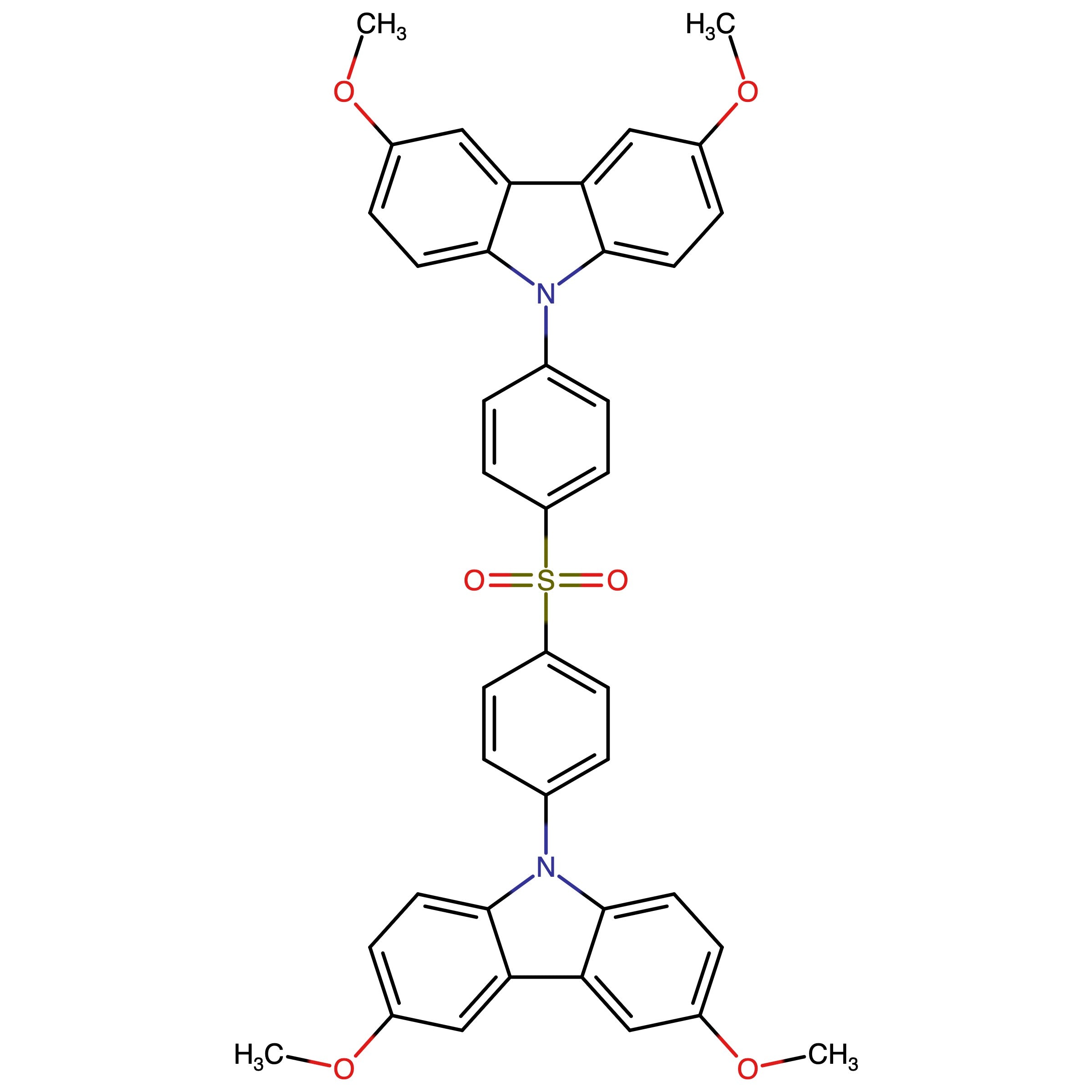 CAS 1477507-77-9 | 9,9'-(Sulfonylbis(4,1-phenylene))bis(3,6-dimethoxy-9H-carbazole) | MFCD32691193