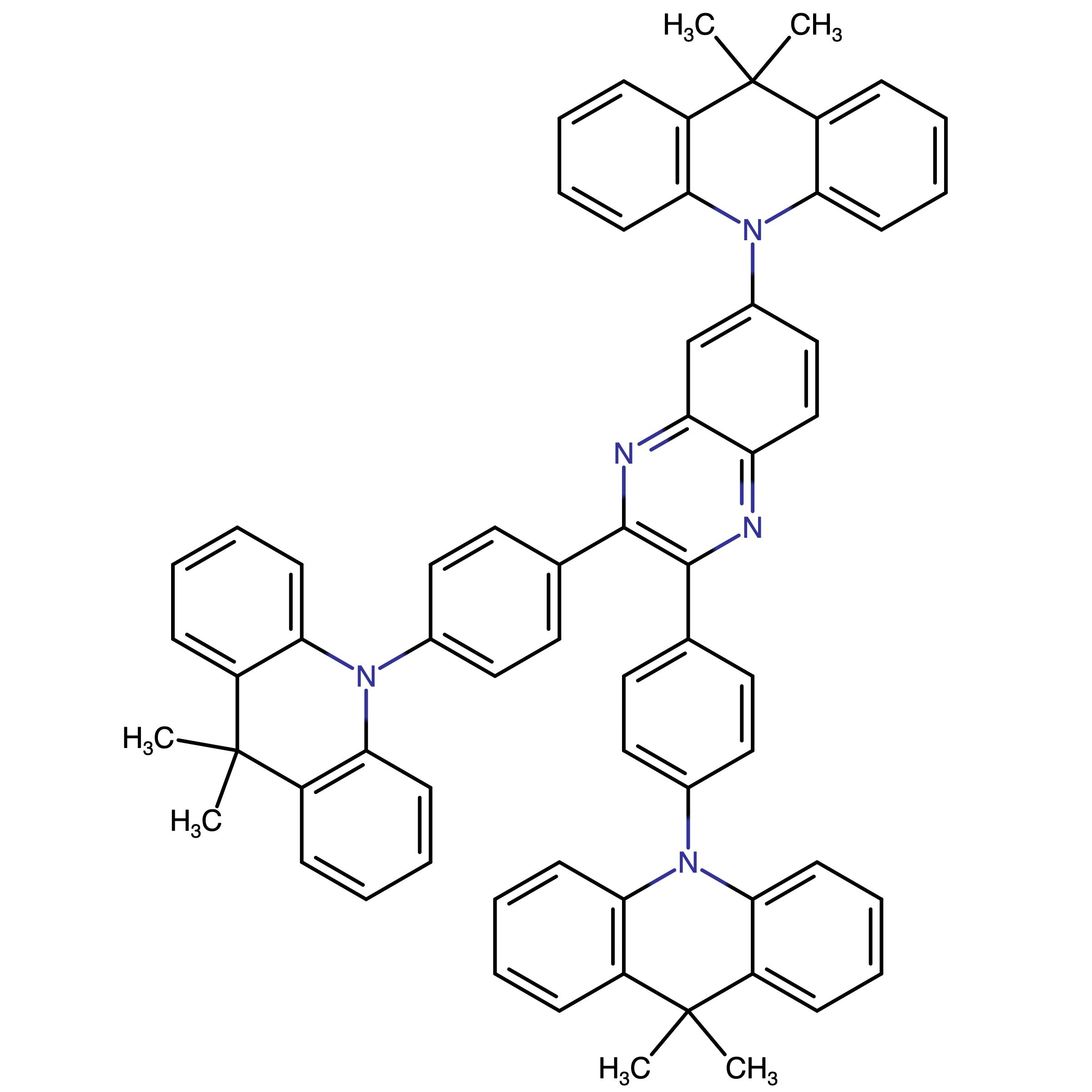CAS 2035390-33-9 | 10,10'-((6-(9,9-Dimethylacridin-10(9H)-yl)quinoxaline-2,3-diyl)bis(4,1-phenylene))bis(9,9-dimethyl-9,10-dihydroacridine)