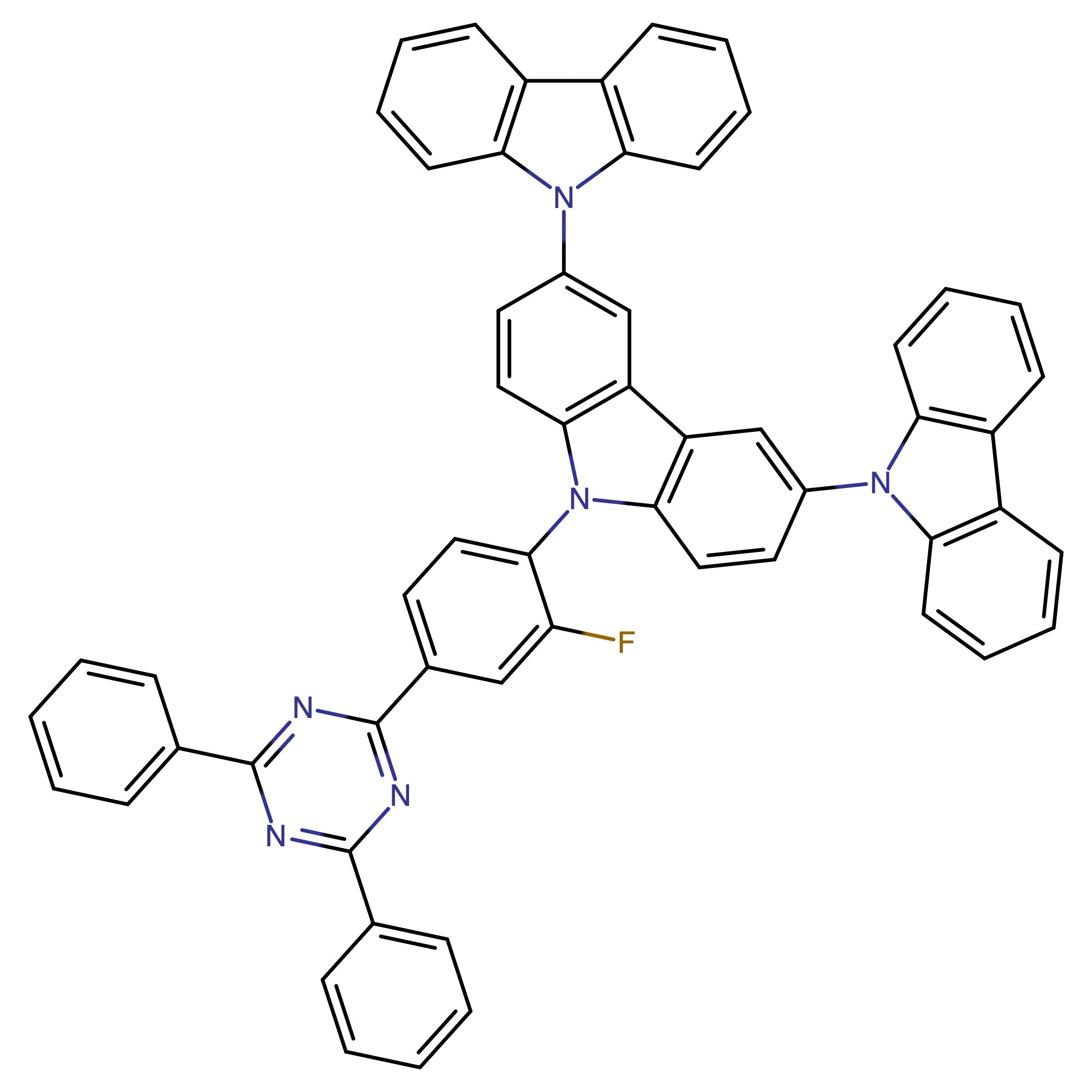 CAS 2232161-79-2 | 9'-(4-(4,6-Diphenyl-1,3,5-triazin-2-yl)-2-fluorophenyl)-9'H-9,3':6',9''-tercarbazole