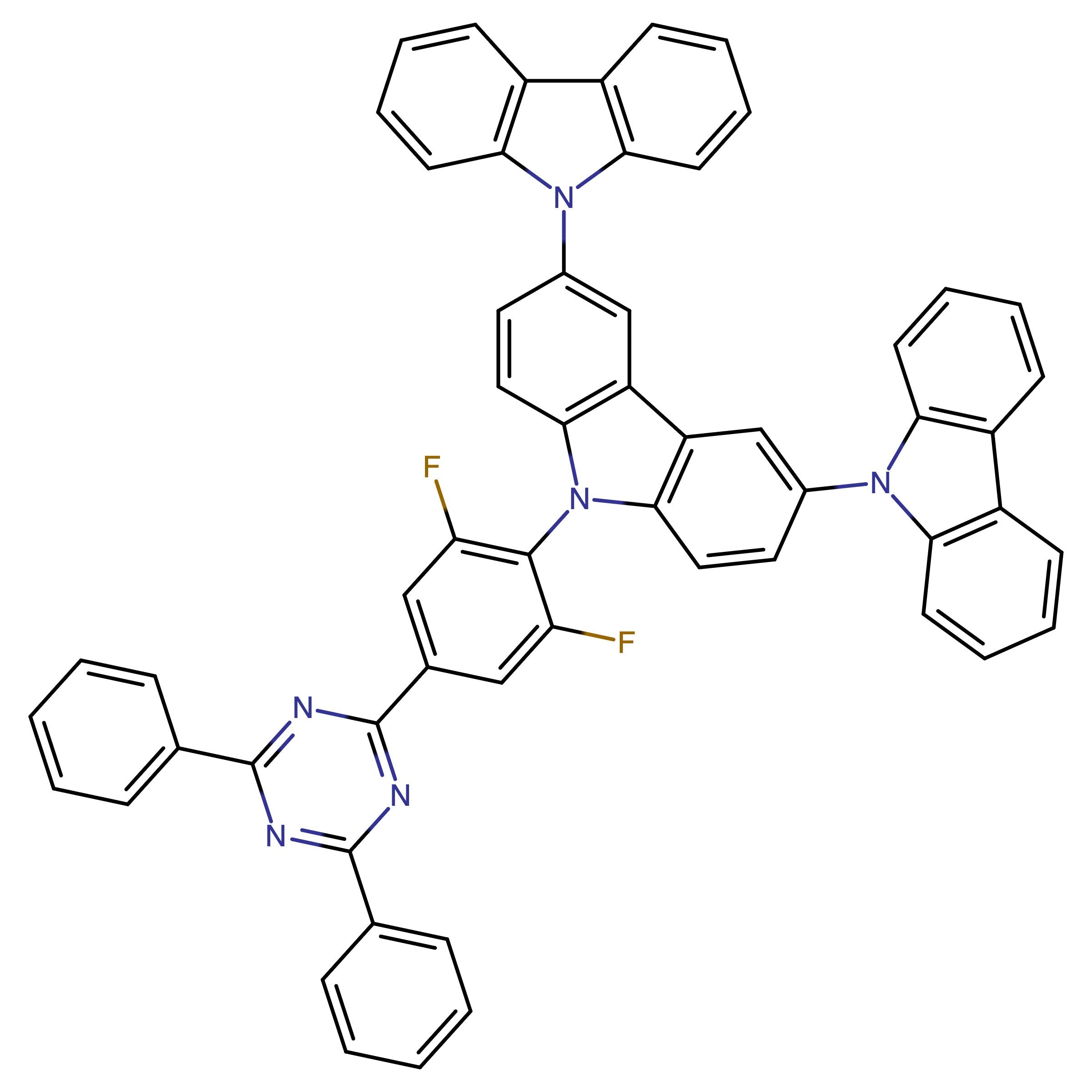 CAS 2232161-80-5 | 9'-(4-(4,6-Diphenyl-1,3,5-triazin-2-yl)-2,6-difluorophenyl)-9'H-9,3':6',9''-tercarbazole