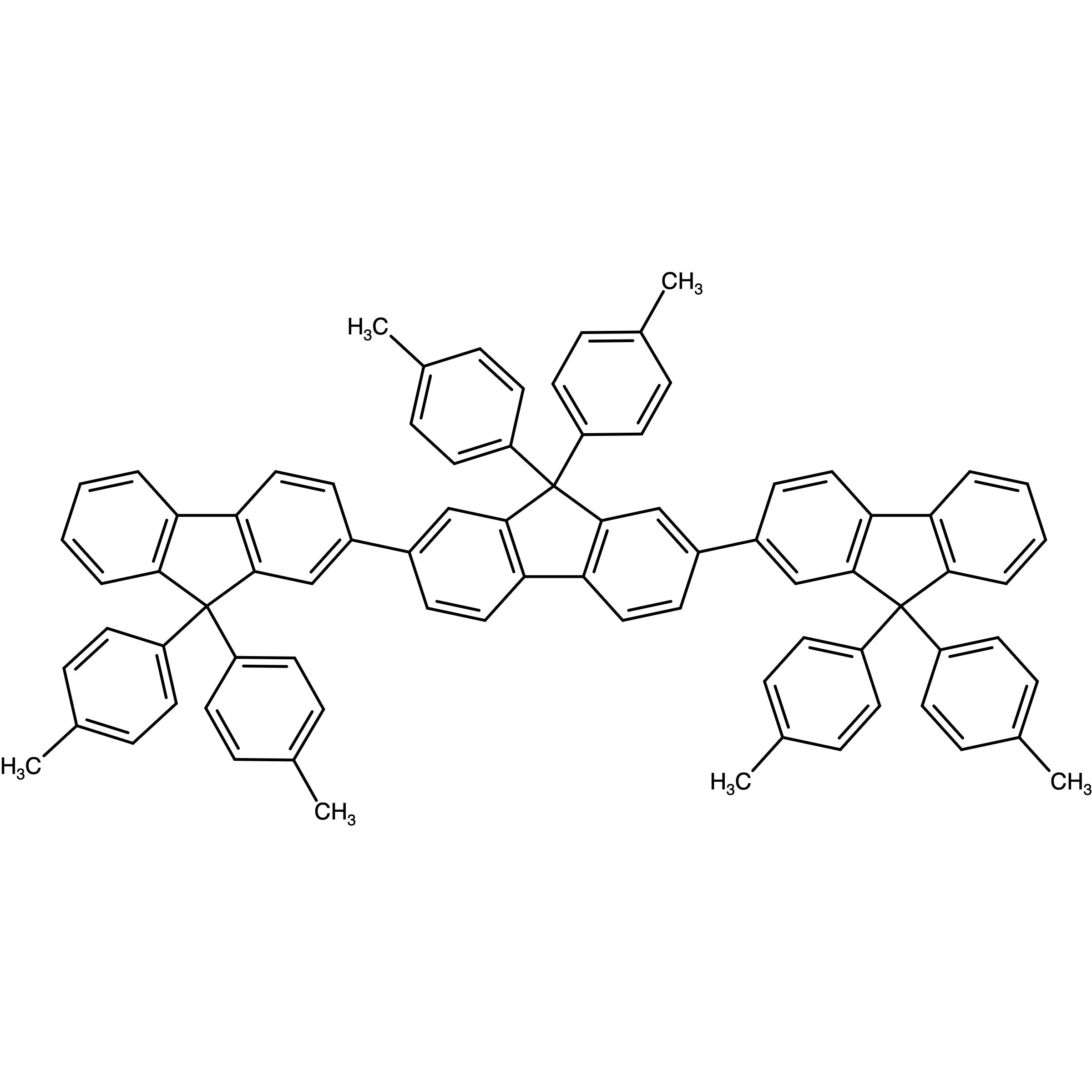 CAS 474918-42-8 | 9,9,9',9',9'',9''-Hexa-p-tolyl-9H,9'H,9''H-2,2':7',2''-terfluorene | MFCD12022446