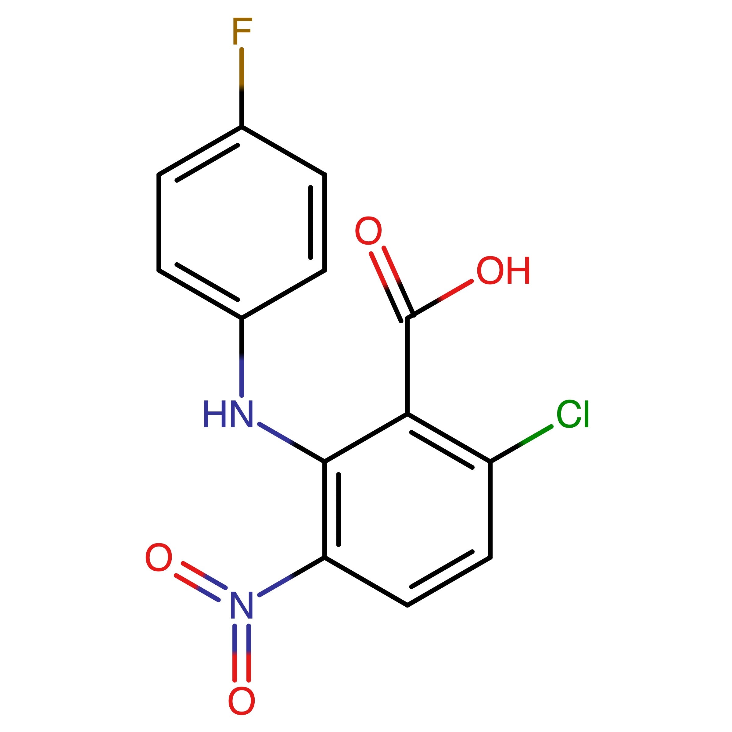 CAS 359630-76-5 | 2-(4-Fluorophenylamino)-6-chloro-3-nitro- benzoic Acid