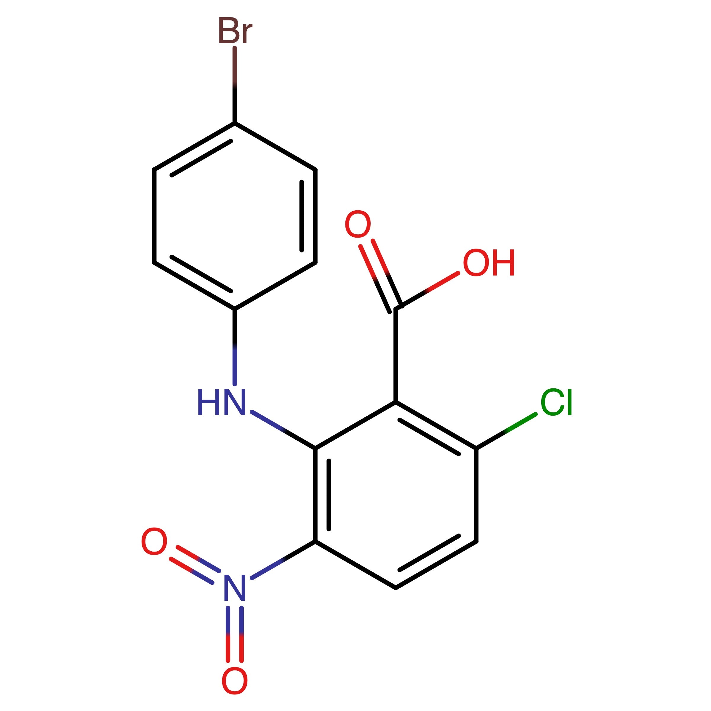 CAS 55776-11-9 | 2-(4-Bromophenylamino)-6-chloro-3-nitro- benzoic Acid