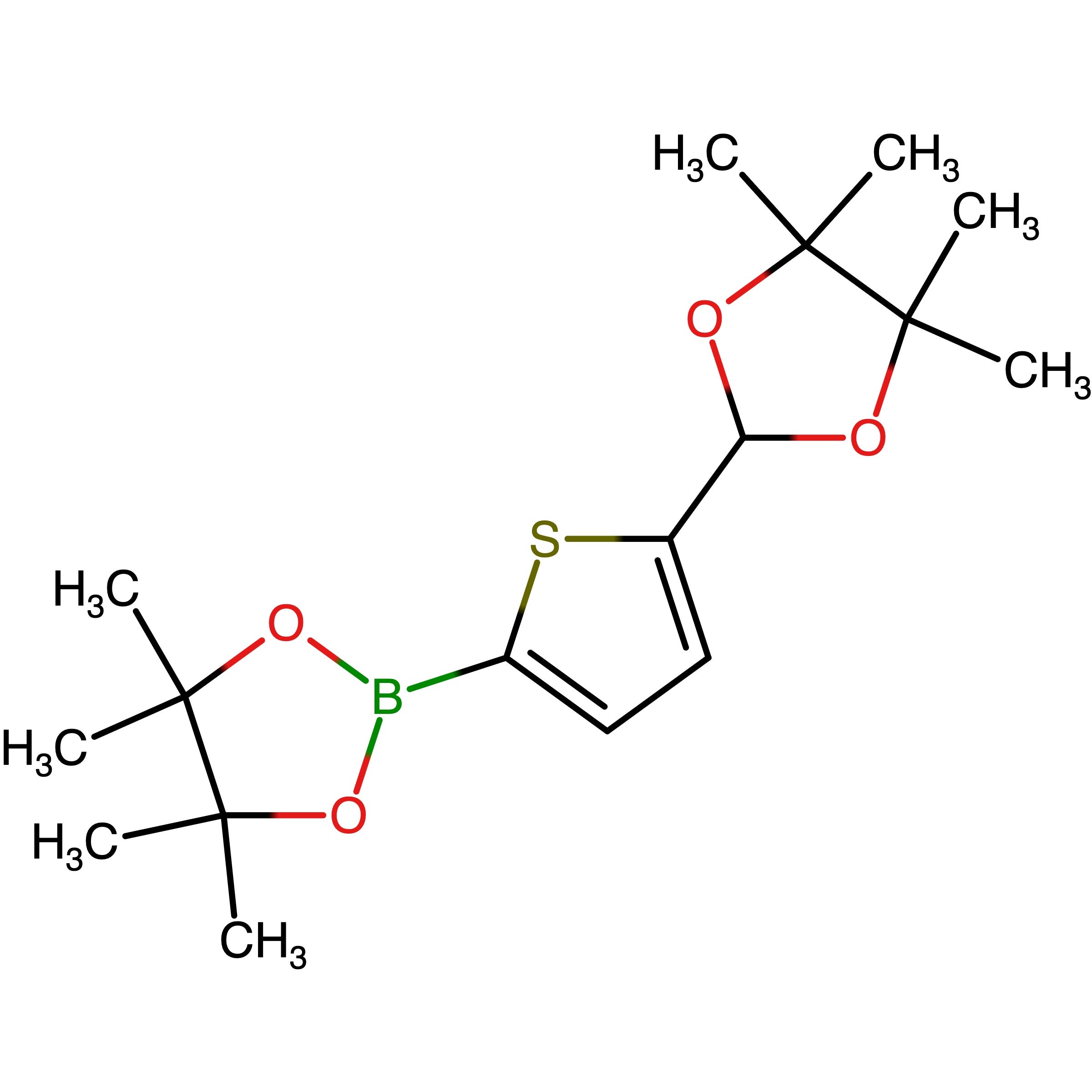 CAS 1492038-20-6 | 4,4,5,5-Tetramethyl-2-[5-(4,4,5,5-tetramethyl-1,3-dioxolan-2-yl)-2-thienyl]-1,3,2-dioxaborolane | MFCD28122662