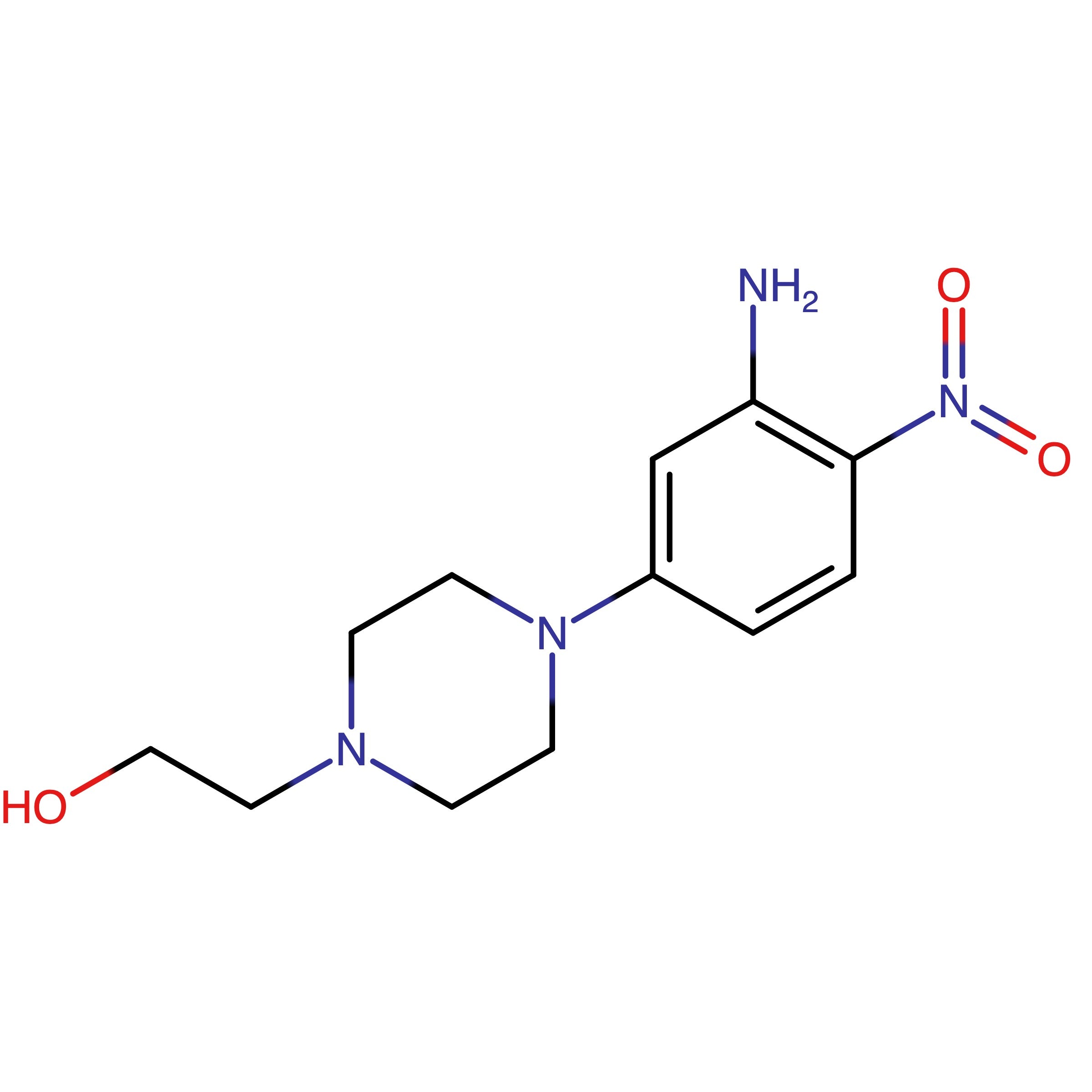 CAS 23470-44-2 | 2-[4-(3-Amino-4-nitro-phenyl)-piperazin-1-yl]-ethanol | MFCD00545981