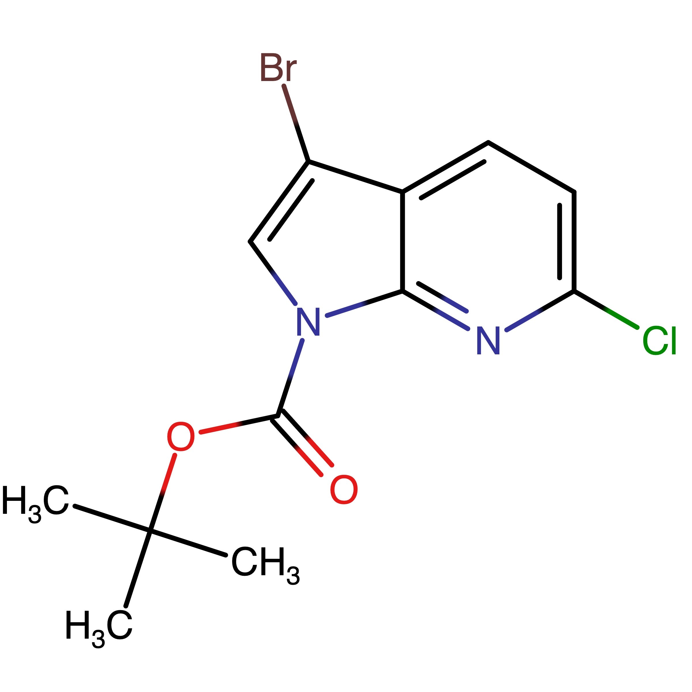 CAS 2767035-46-9 | tert-Butyl 3-bromo-6-chloro-1H-pyrrolo[2,3-b]pyridine-1-carboxylate