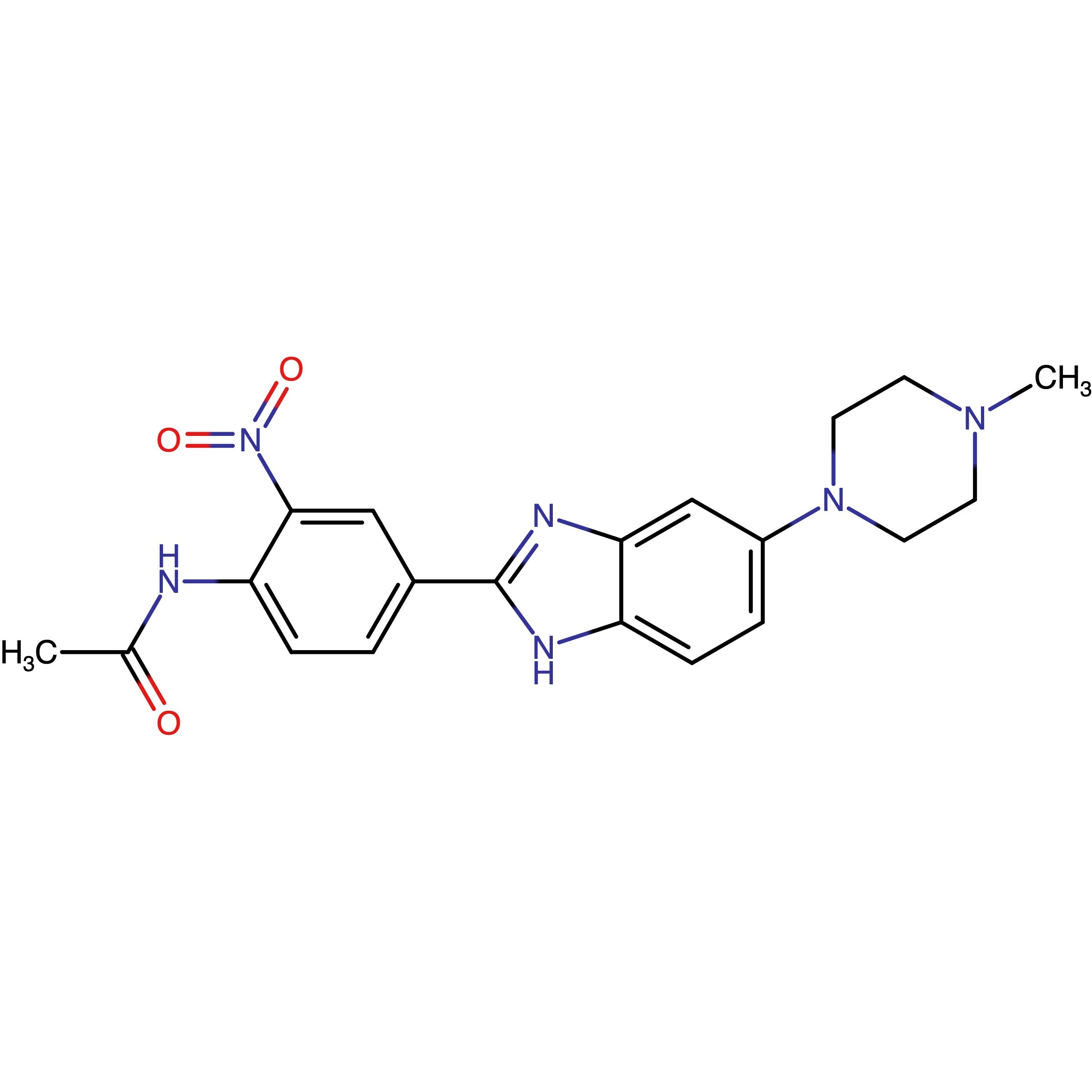 CAS 308362-09-6 | N-(4-(6-(4-Methylpiperazin-1-yl)-1H-benzo[d]imidazol-2-yl)-2-nitrophenyl)acetamide