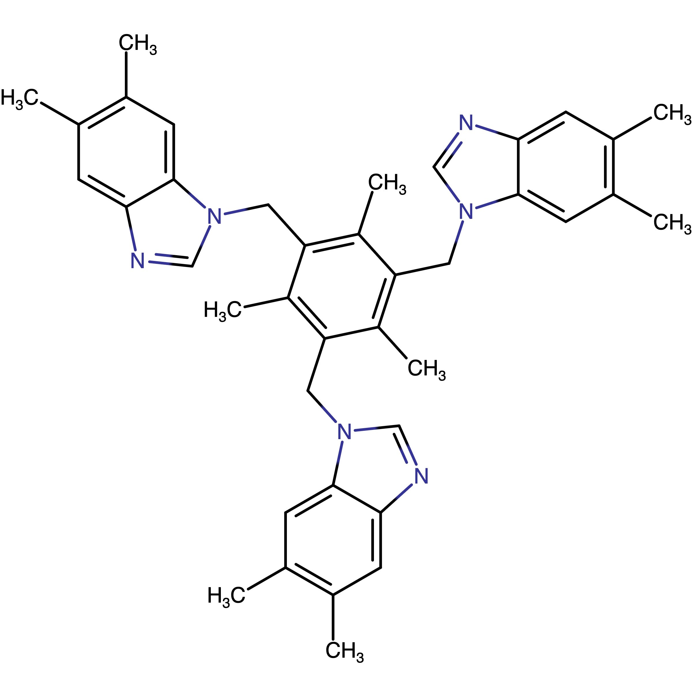 CAS 1673560-52-5 | 1,1',1''-((2,4,6-Trimethylbenzene-1,3,5-triyl)tris(methylene))tris(5,6-dimethyl-1H-benzo[d]imidazole)