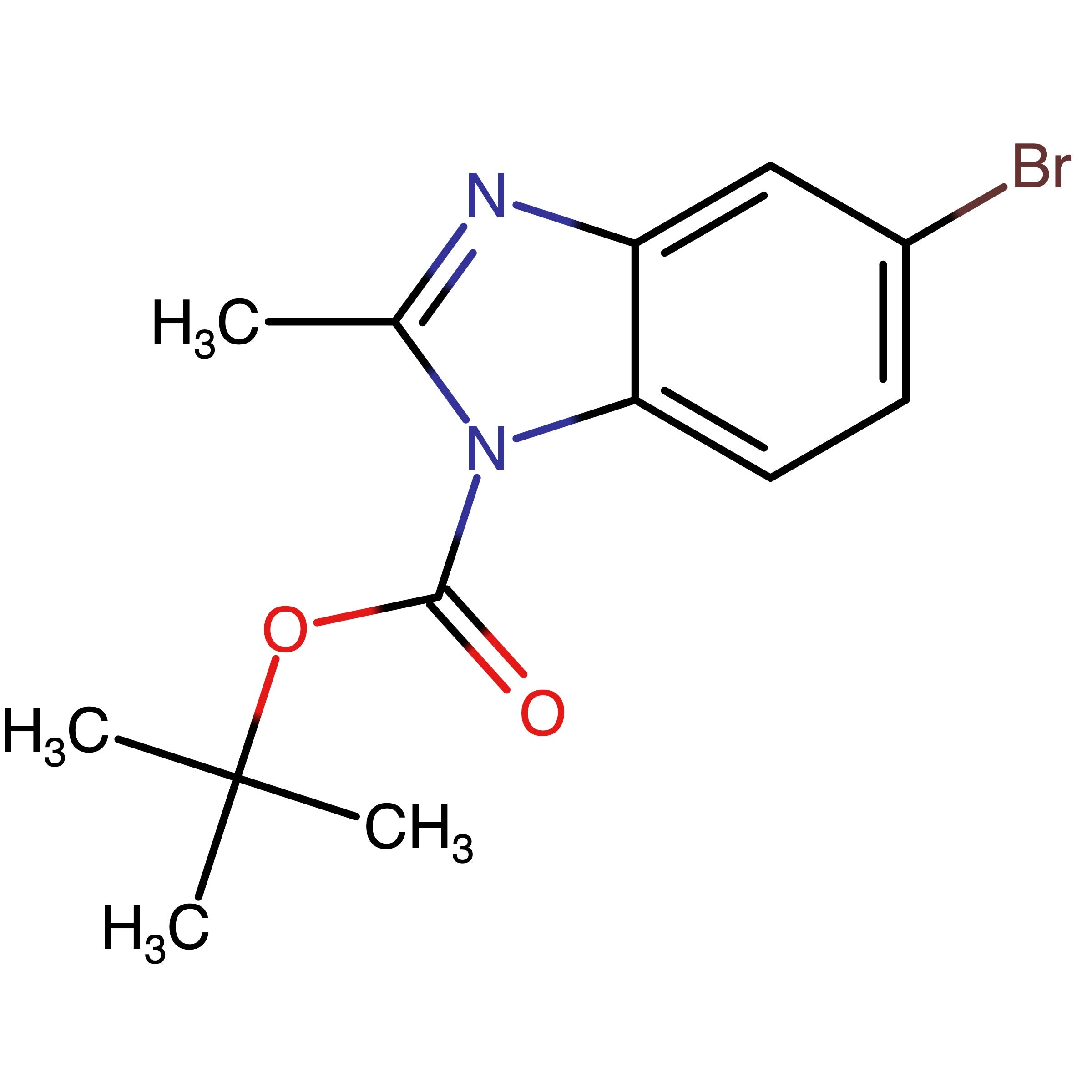 CAS 1038392-63-0 | tert-Butyl 5-bromo-2-methyl-1H-benzo[d]imidazole-1-carboxylate | MFCD30067358