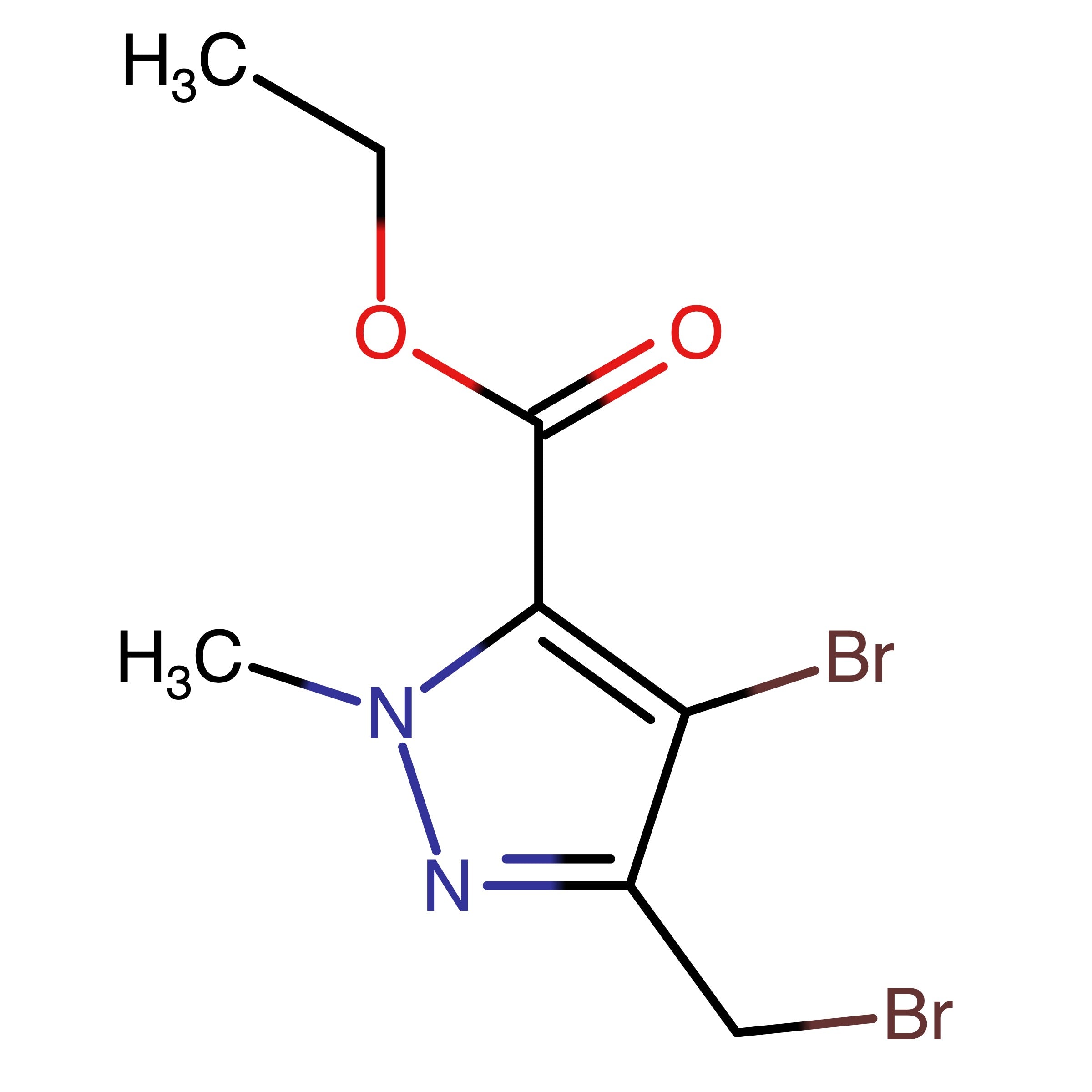 CAS 1454848-19-1 | Ethyl 4-bromo-3-(bromomethyl)-1-methyl-1H-pyrazole-5-carboxylate | MFCD21609304