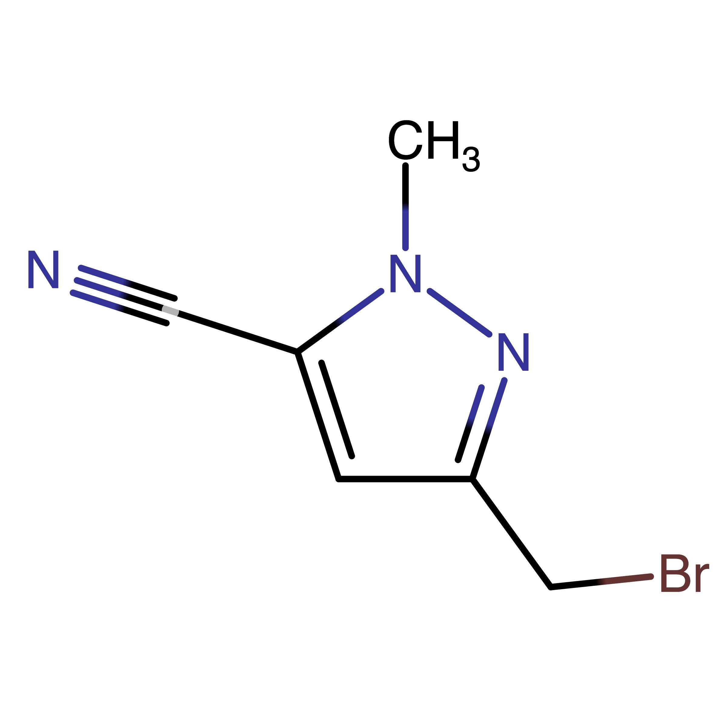 CAS 1454848-85-1 | 3-(Bromomethyl)-1-methyl-1H-pyrazole-5-carbonitrile