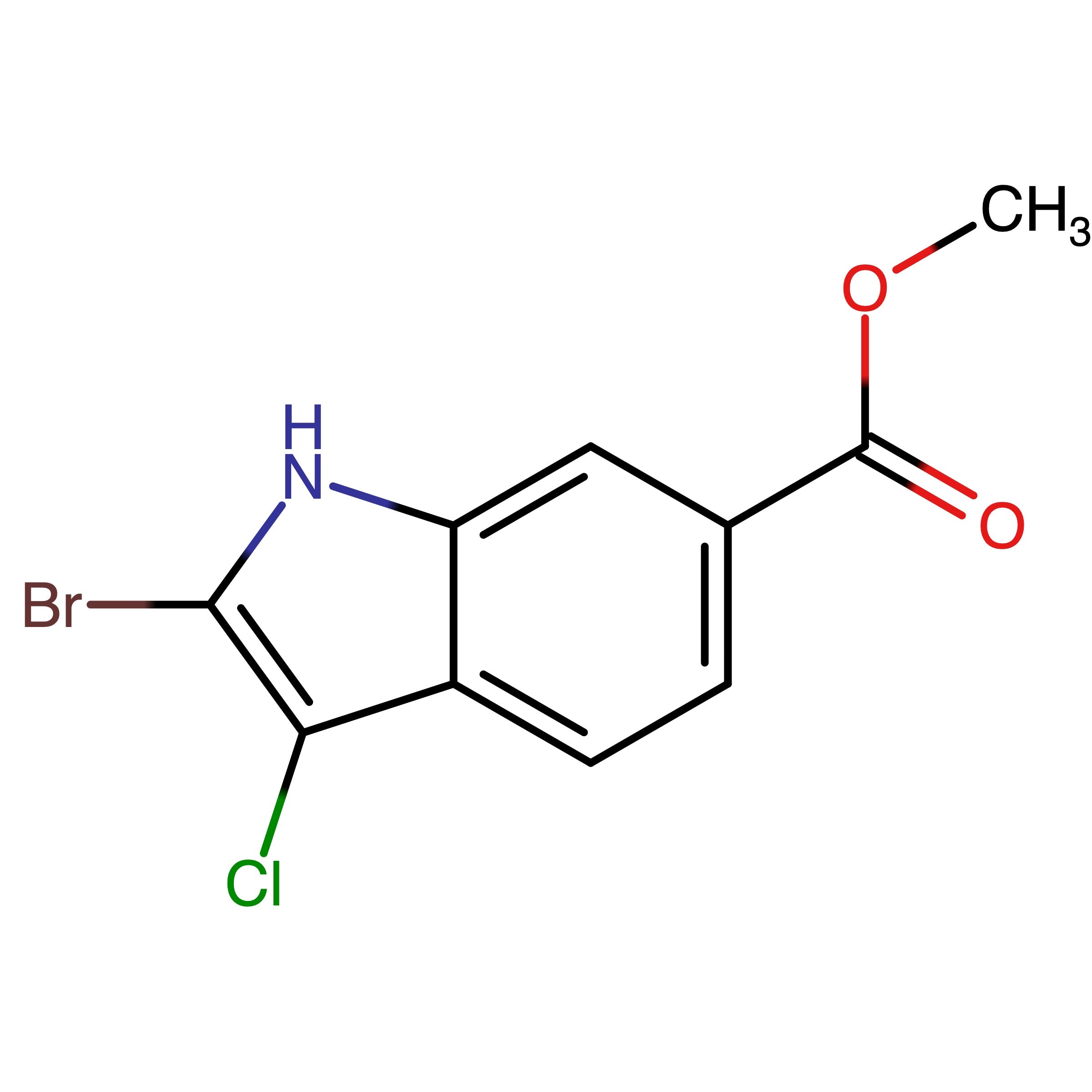 CAS 2102425-25-0 | Methyl 2-bromo-3-chloro-1H-indole-6-carboxylate