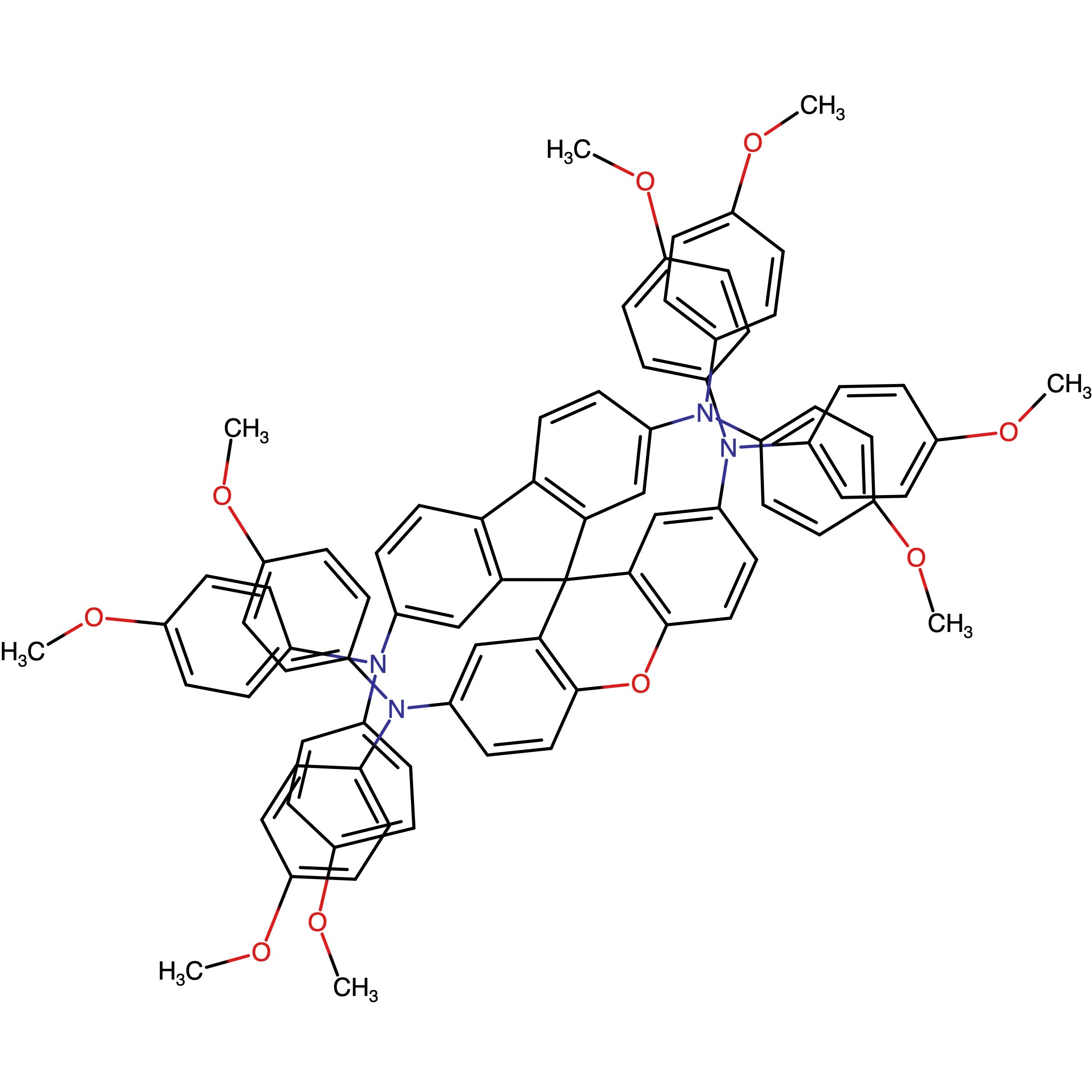 CAS 1887794-22-0 | Spiro[9H-fluorene-9,9'-[9H]xanthene]-2,2',7,7'-tetramine, N2,N2,N7,N7,N2',N2',N7',N7'-octakis(4-methoxyphenyl)- | MFCD32062490