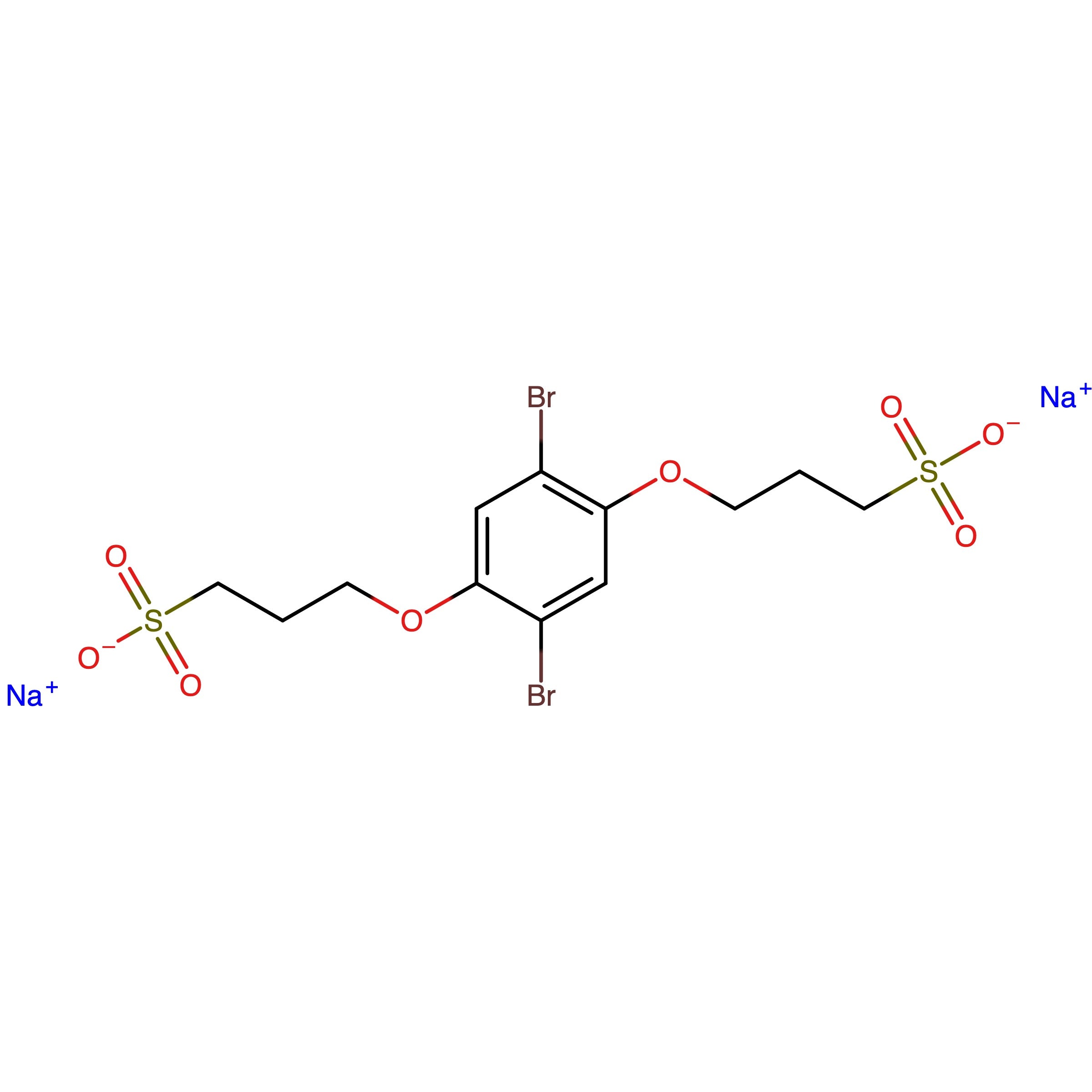 CAS 153912-33-5 | Sodium 3,3'-[(2,5-dibromo-1,4-phenylene)bis(oxy)]bis[1-propanesulfonate]  | MFCD07784418