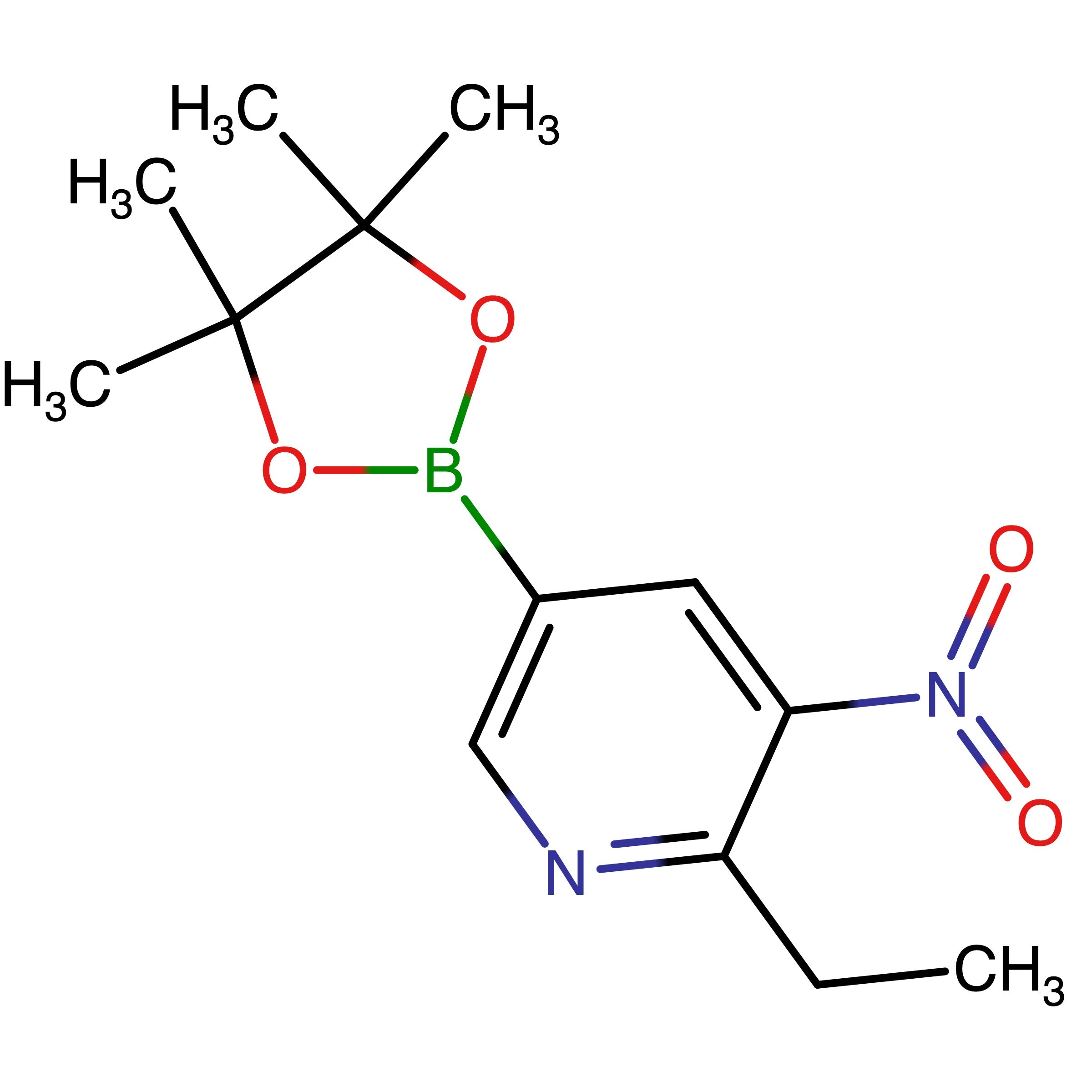 CAS 1257554-72-5 | 2-Ethyl-3-nitro-5-(4,4,5,5-tetramethyl-1,3,2-dioxaborolan-2-yl)pyridine