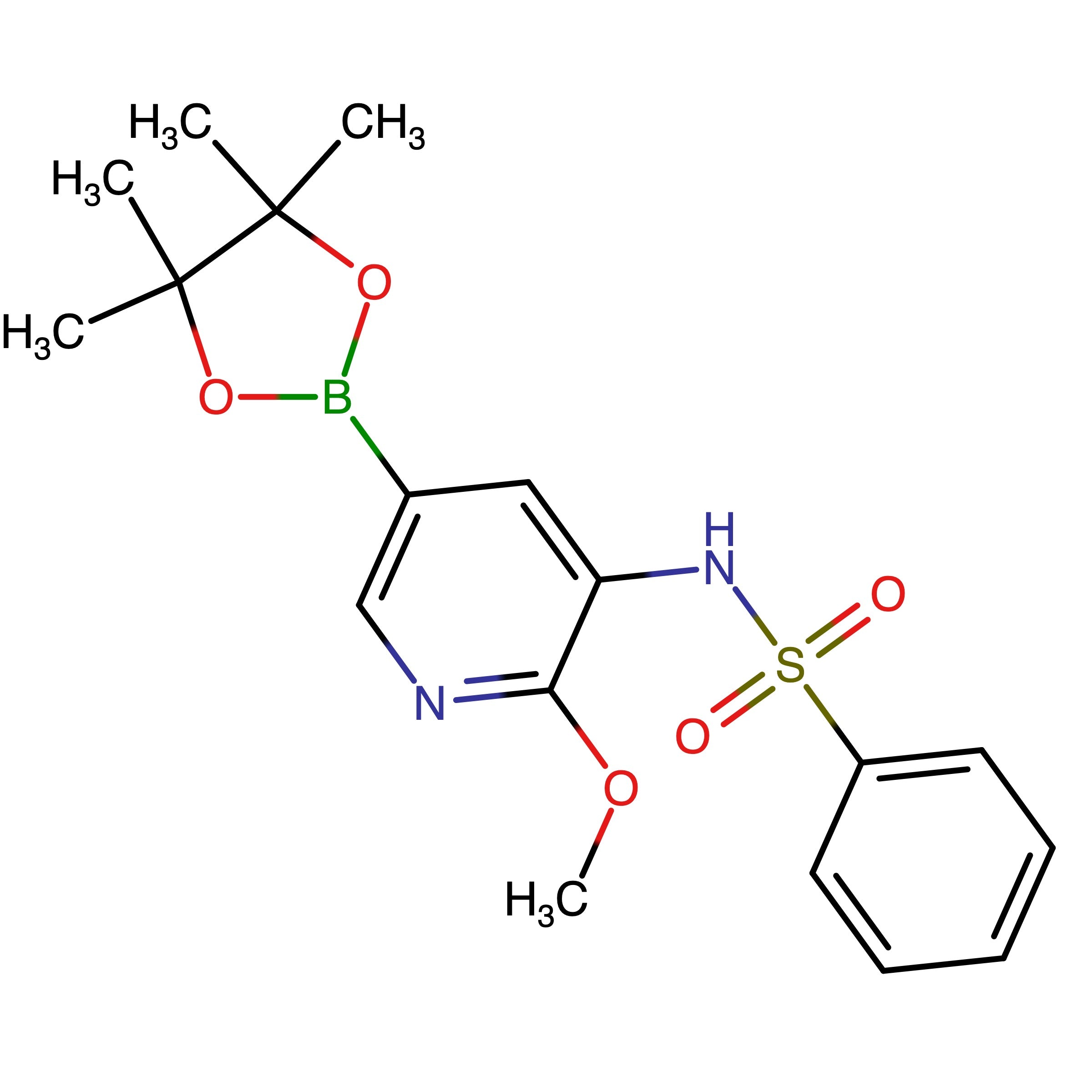CAS 1083326-67-3 | N-(2-Methoxy-5-(4,4,5,5-tetramethyl-1,3,2-dioxaborolan-2-yl)pyridin-3-yl)benzenesulfonamide