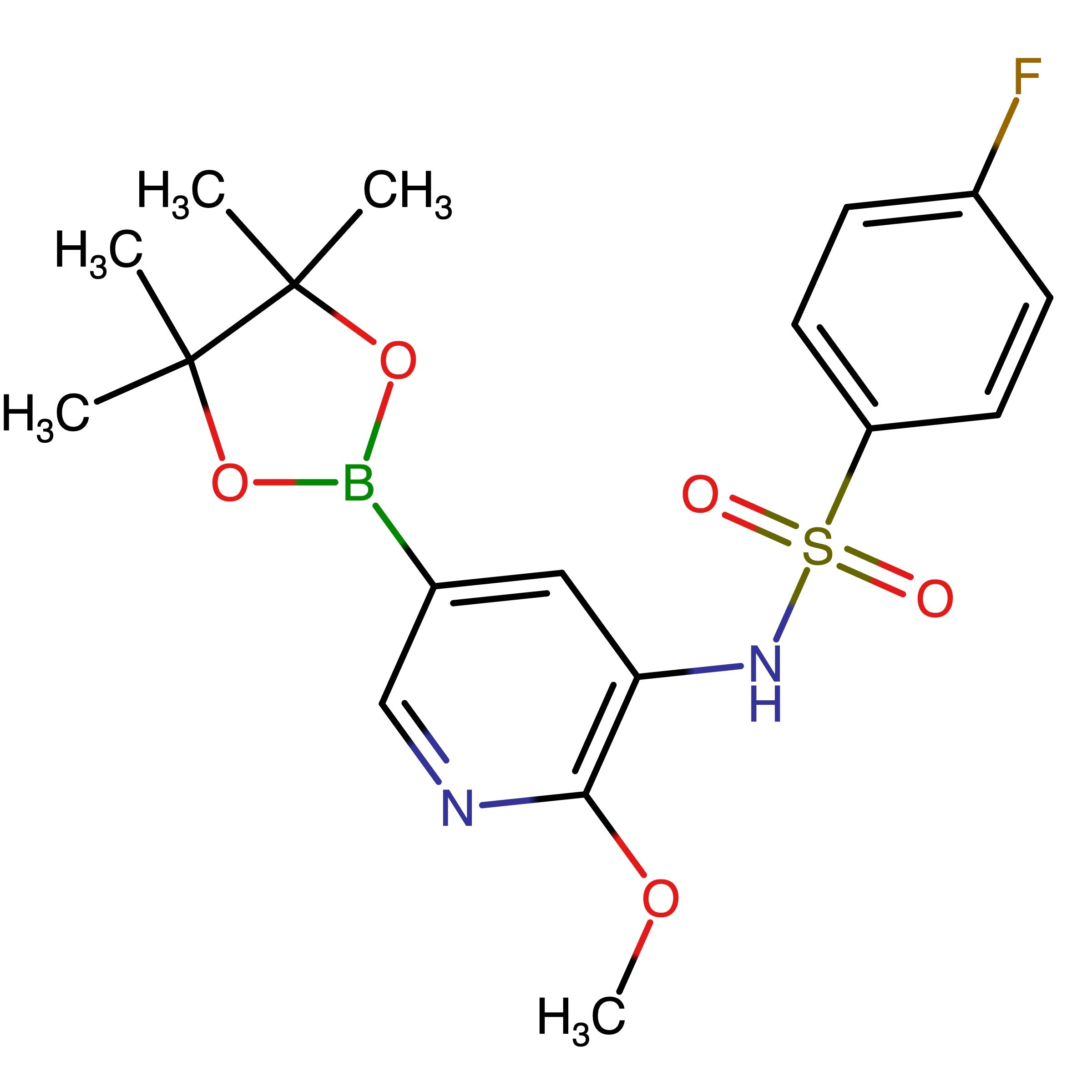 CAS 1551454-98-8 | 4-Fluoro-N-(2-methoxy-5-(4,4,5,5-tetramethyl-1,3,2-dioxaborolan-2-yl)pyridin-3-yl)benzenesulfonamide