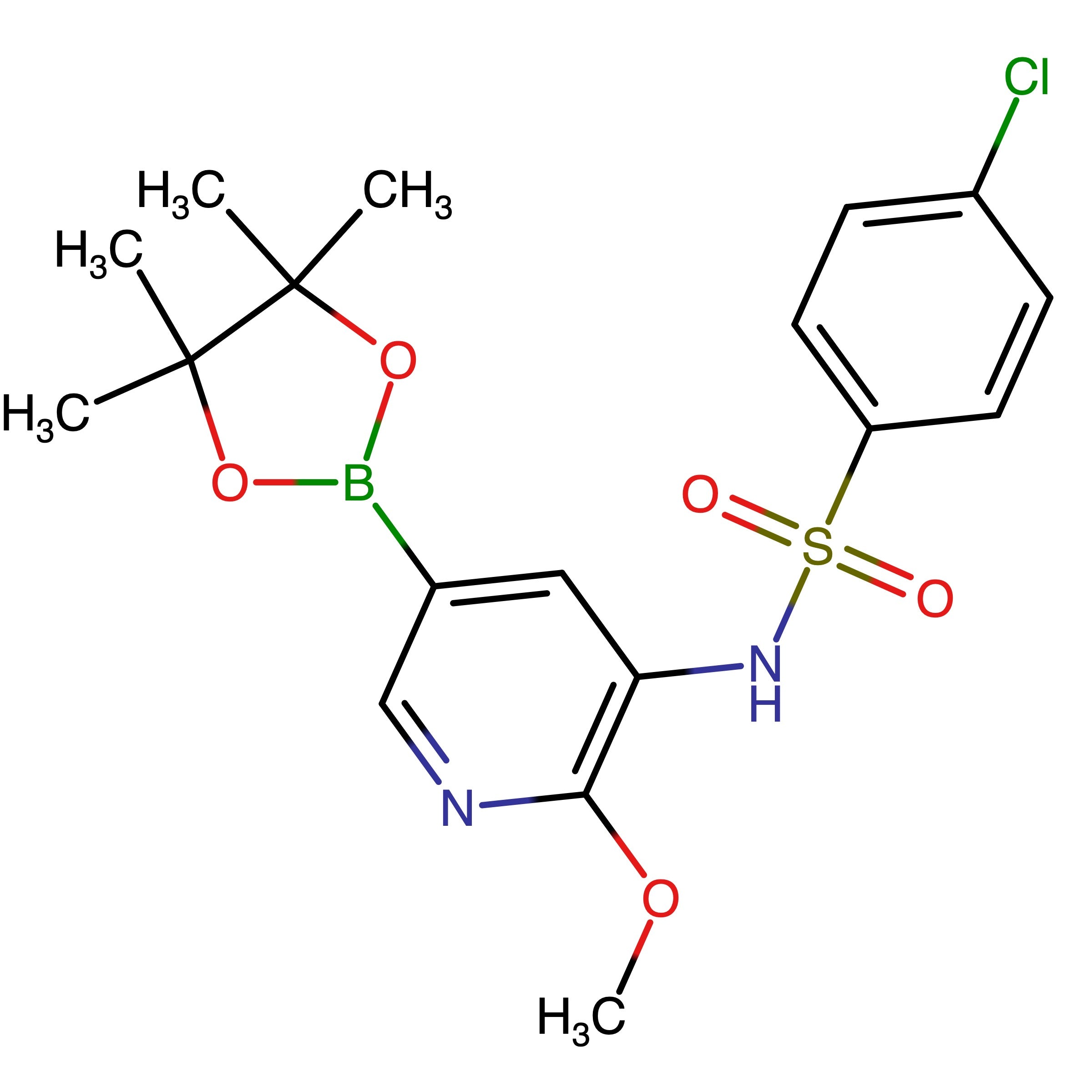 CAS 1677683-74-7 | 4-Chloro-N-(2-methoxy-5-(4,4,5,5-tetramethyl-1,3,2-dioxaborolan-2-yl)pyridin-3-yl)benzenesulfonamide