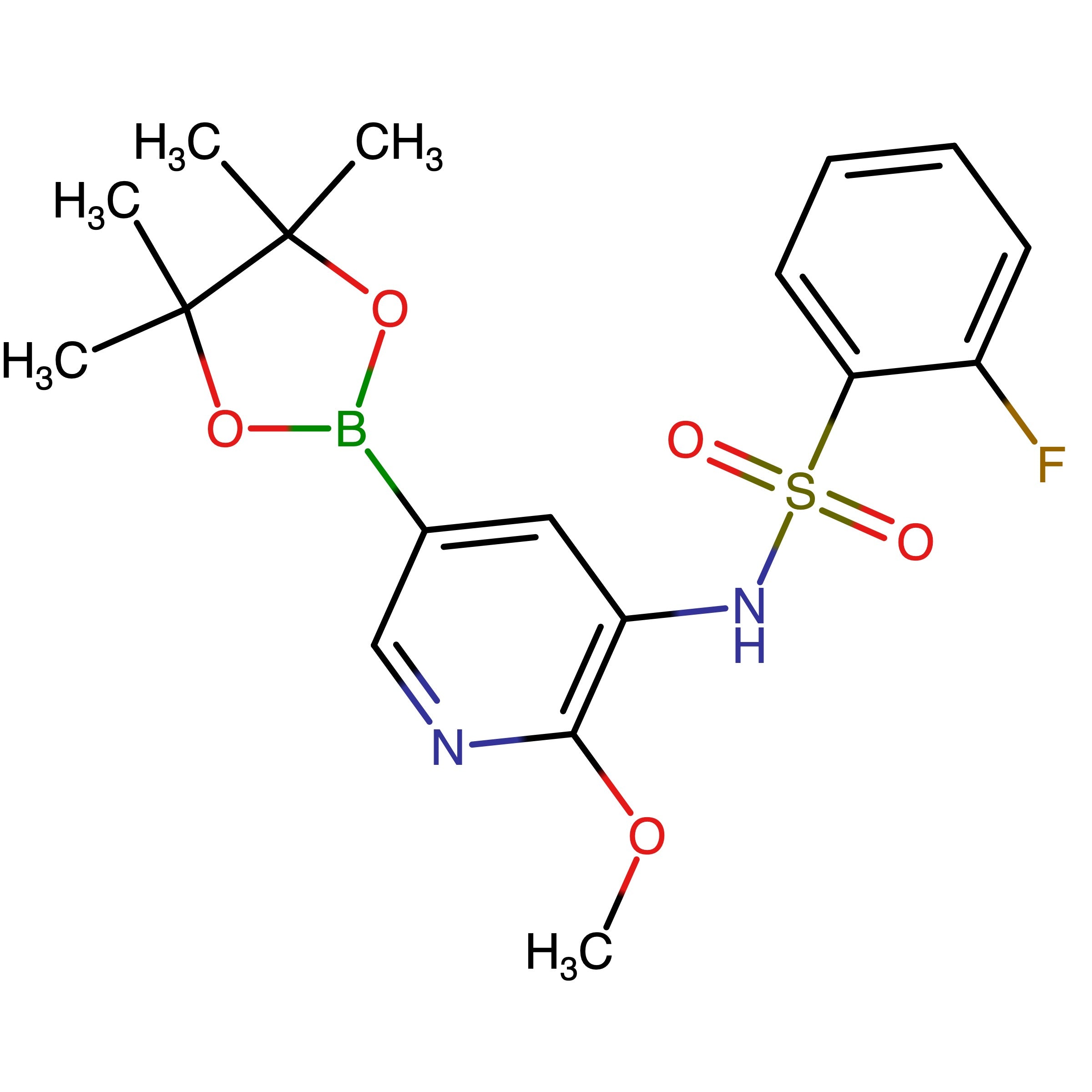 CAS 1551455-26-5 | 2-Fluoro-N-(2-methoxy-5-(4,4,5,5-tetramethyl-1,3,2-dioxaborolan-2-yl)pyridin-3-yl)benzenesulfonamide