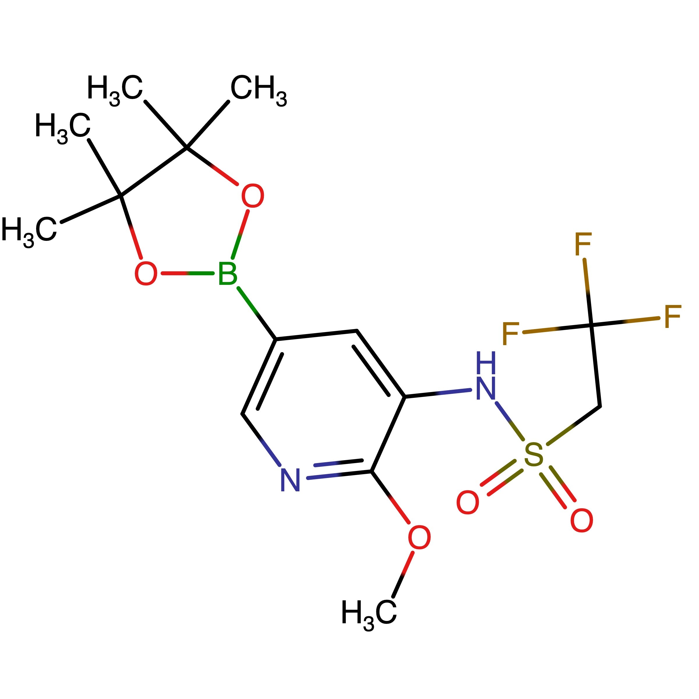 CAS 1366131-16-9 | 2,2,2-Trifluoro-N-(2-methoxy-5-(4,4,5,5-tetramethyl-1,3,2-dioxaborolan-2-yl)pyridin-3-yl)ethane-1-sulfonamide