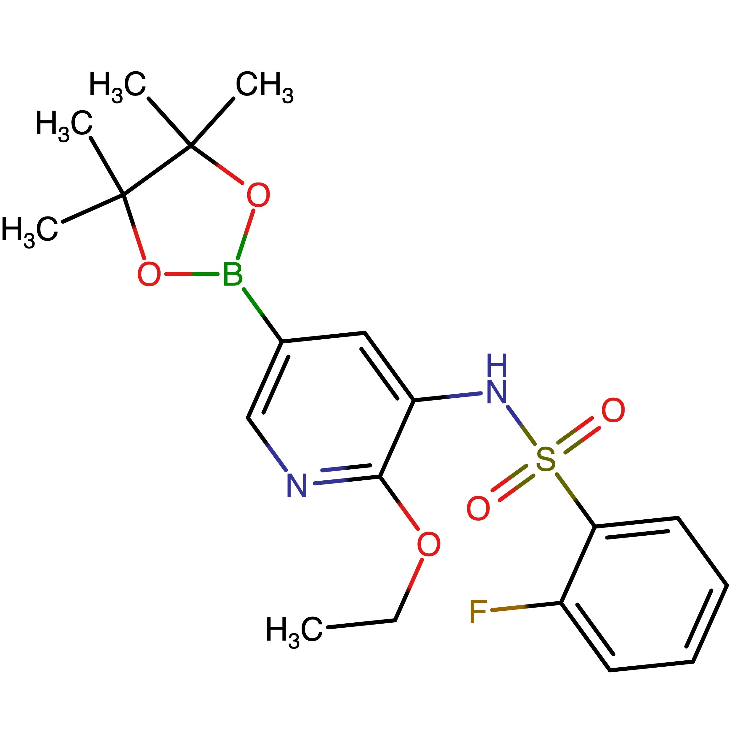 CAS 1972650-15-9 | N-(2-Ethoxy-5-(4,4,5,5-tetramethyl-1,3,2-dioxaborolan-2-yl)pyridin-3-yl)-2-fluorobenzenesulfonamide