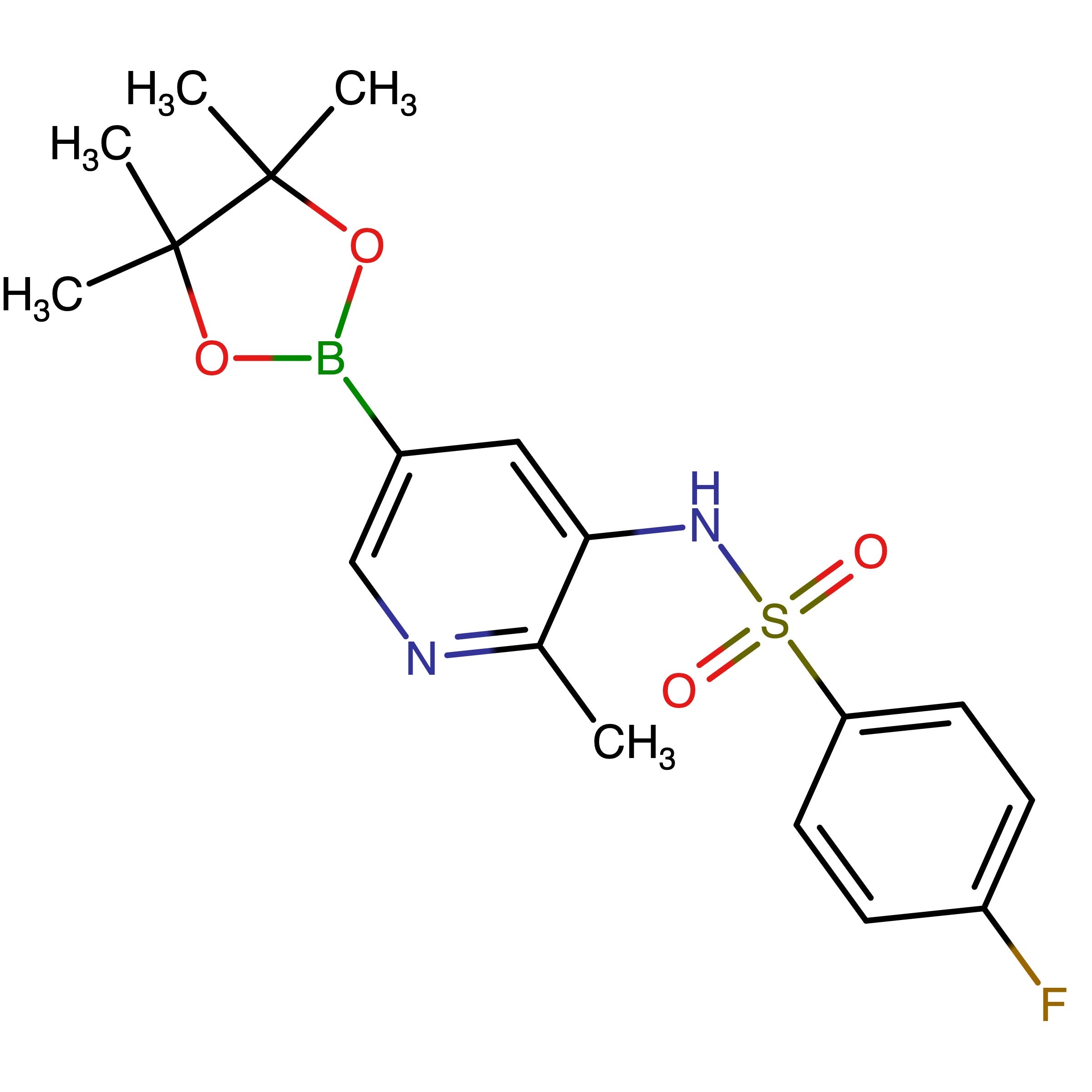 CAS 1972632-21-5 | 4-Fluoro-N-(2-methyl-5-(4,4,5,5-tetramethyl-1,3,2-dioxaborolan-2-yl)pyridin-3-yl)benzenesulfonamide