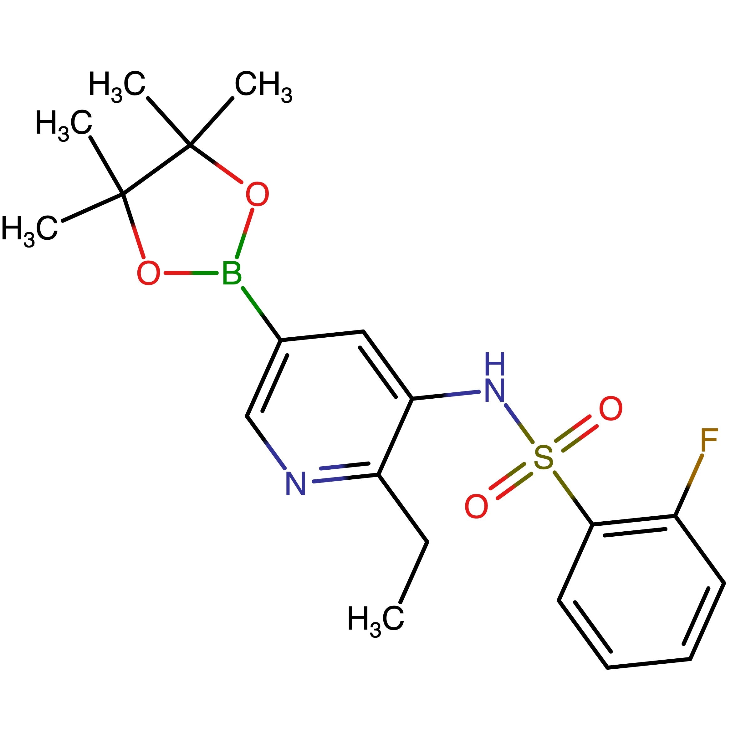 CAS 1972642-92-4 | N-(2-Ethyl-5-(4,4,5,5-tetramethyl-1,3,2-dioxaborolan-2-yl)pyridin-3-yl)-2-fluorobenzenesulfonamide