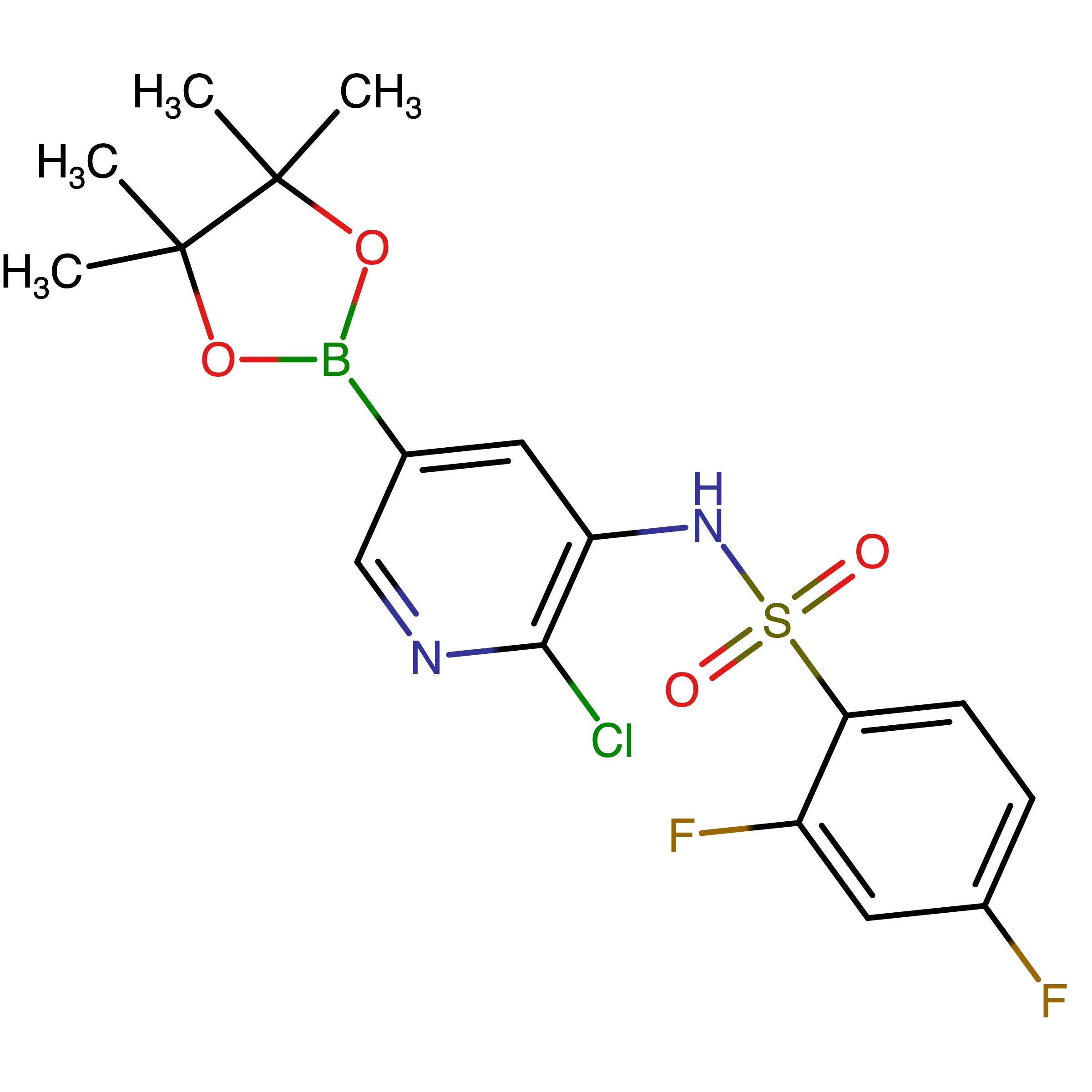 CAS 1093819-56-7 | N-(2-Chloro-5-(4,4,5,5-tetramethyl-1,3,2-dioxaborolan-2-yl)pyridin-3-yl)-2,4-difluorobenzenesulfonamide