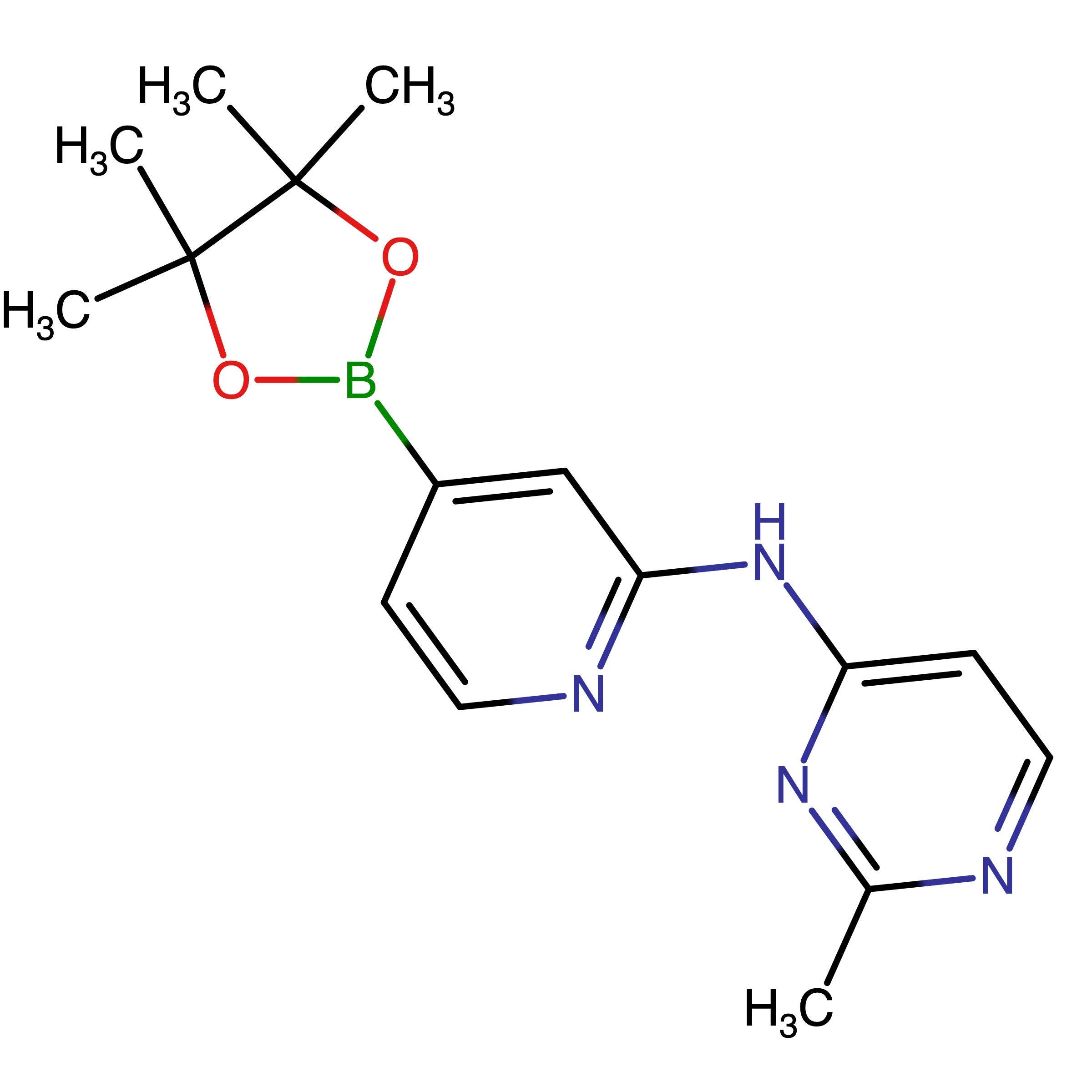 CAS 1801684-86-5 | 2-Methyl-N-(4-(4,4,5,5-tetramethyl-1,3,2-dioxaborolan-2-yl)pyridin-2-yl)pyrimidin-4-amine | MFCD31692987
