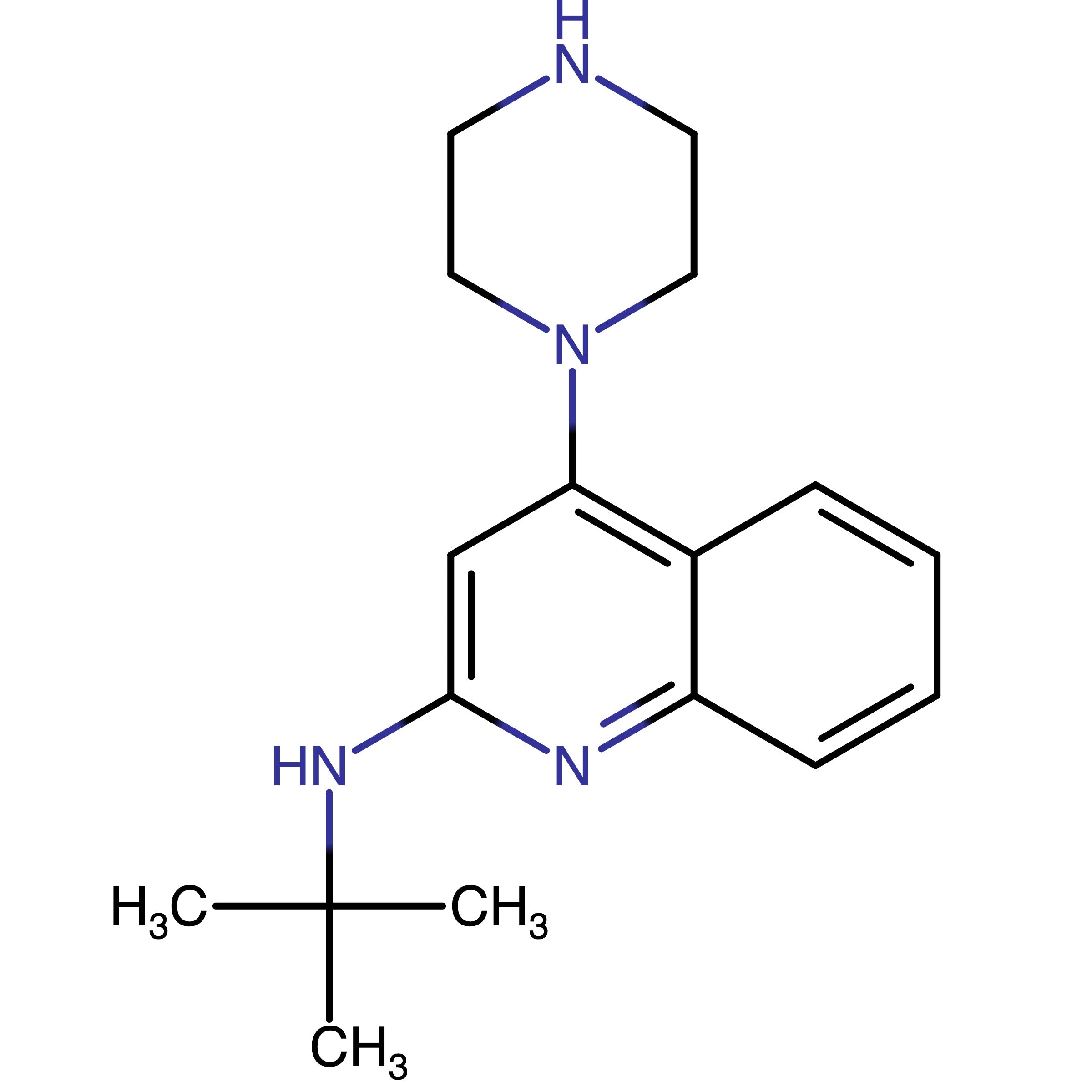 CAS 2556839-07-5 | N-(tert-Butyl)-4-(piperazin-1-yl)quinolin-2-amine
