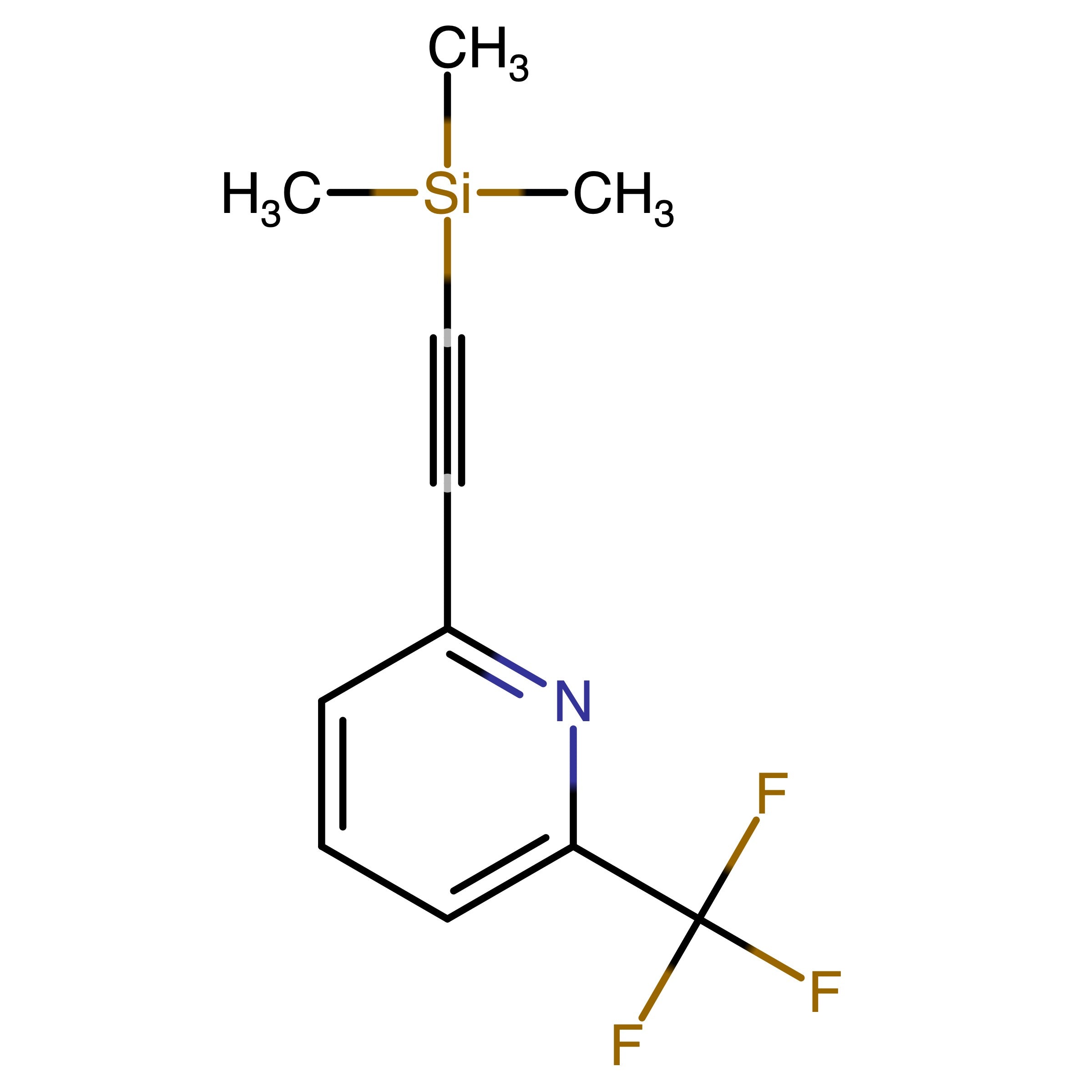 CAS 2617356-79-1 | 2-(Trifluoromethyl)-6-((trimethylsilyl)ethynyl)pyridine