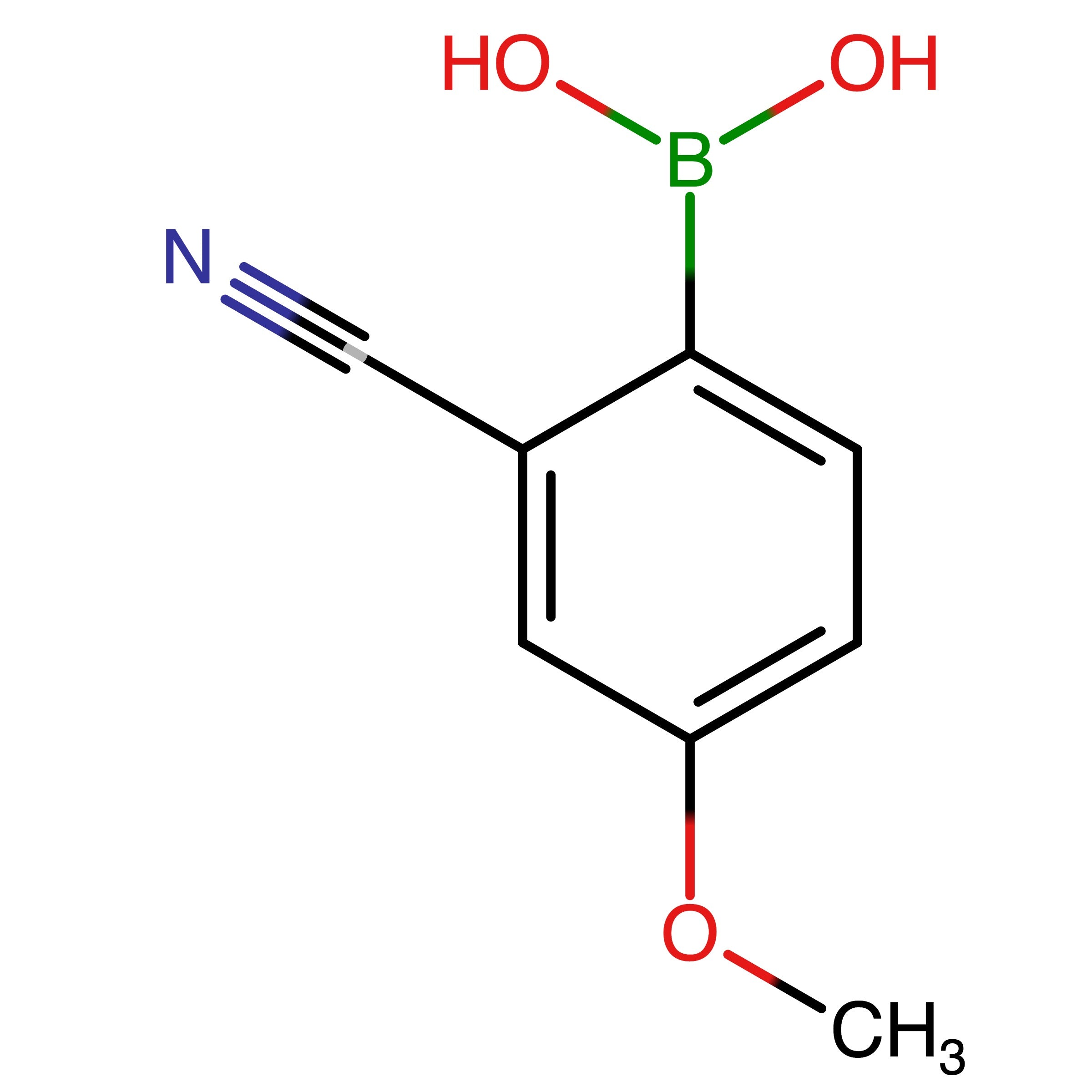 CAS 1233968-22-3 | 2-Cyano-4-methoxyphenylboronic acid | MFCD18383582