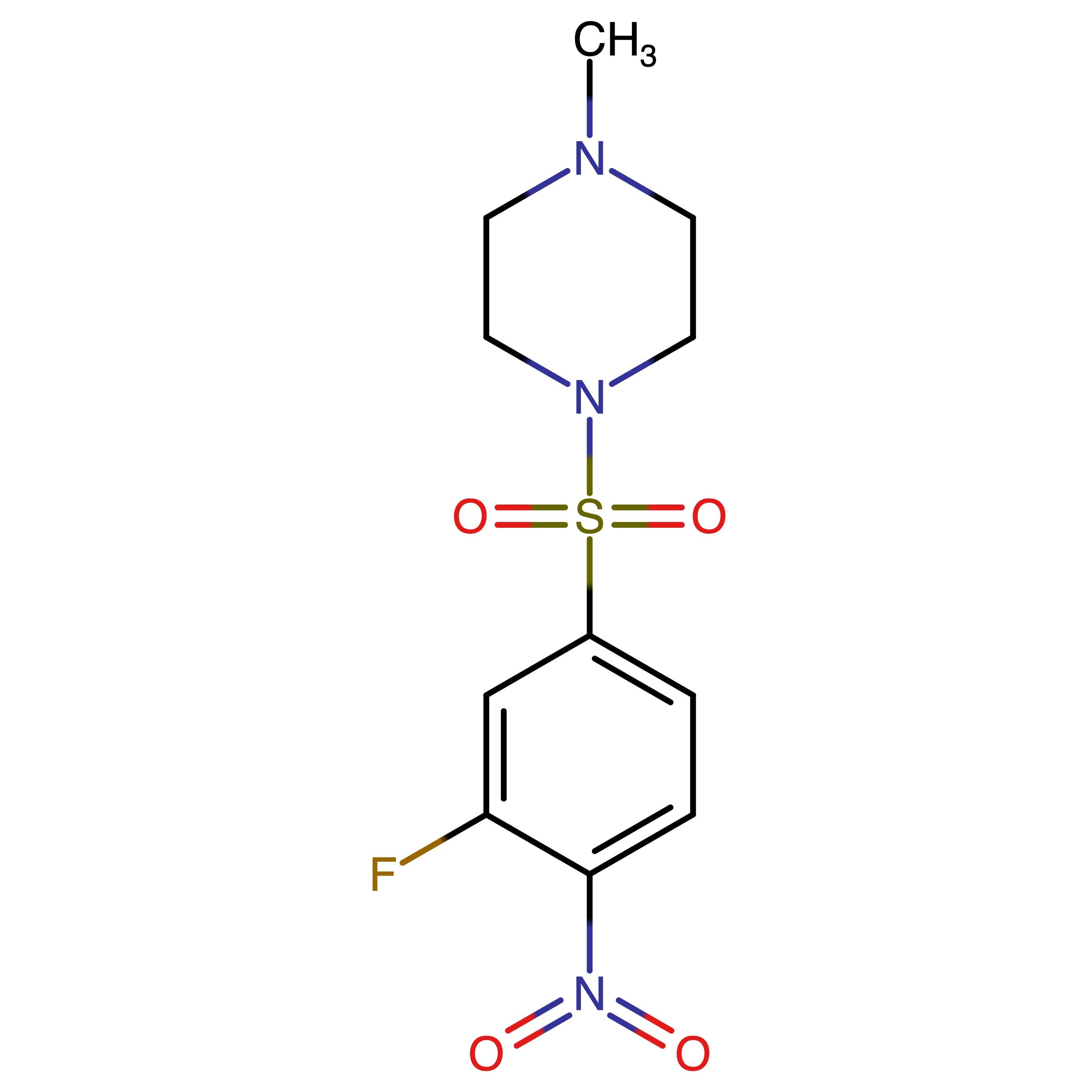 CAS 1551130-97-2 | 1-((3-Fluoro-4-nitrophenyl)sulfonyl)-4-methylpiperazine
