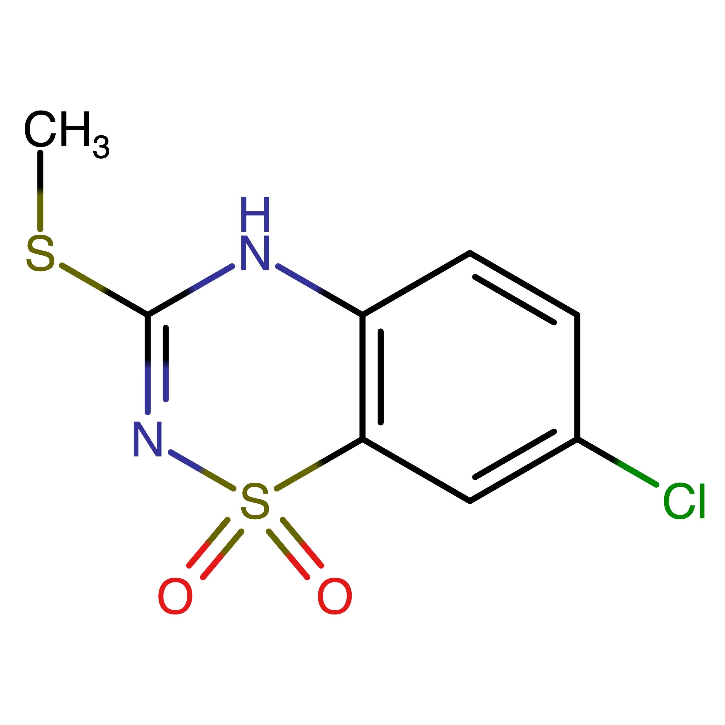 CAS 40009-41-4 | 7-Chloro-3-methylsulfanyl-4H-1,2,4-benzothiadiazine 1,1-dioxide | MFCD19276570