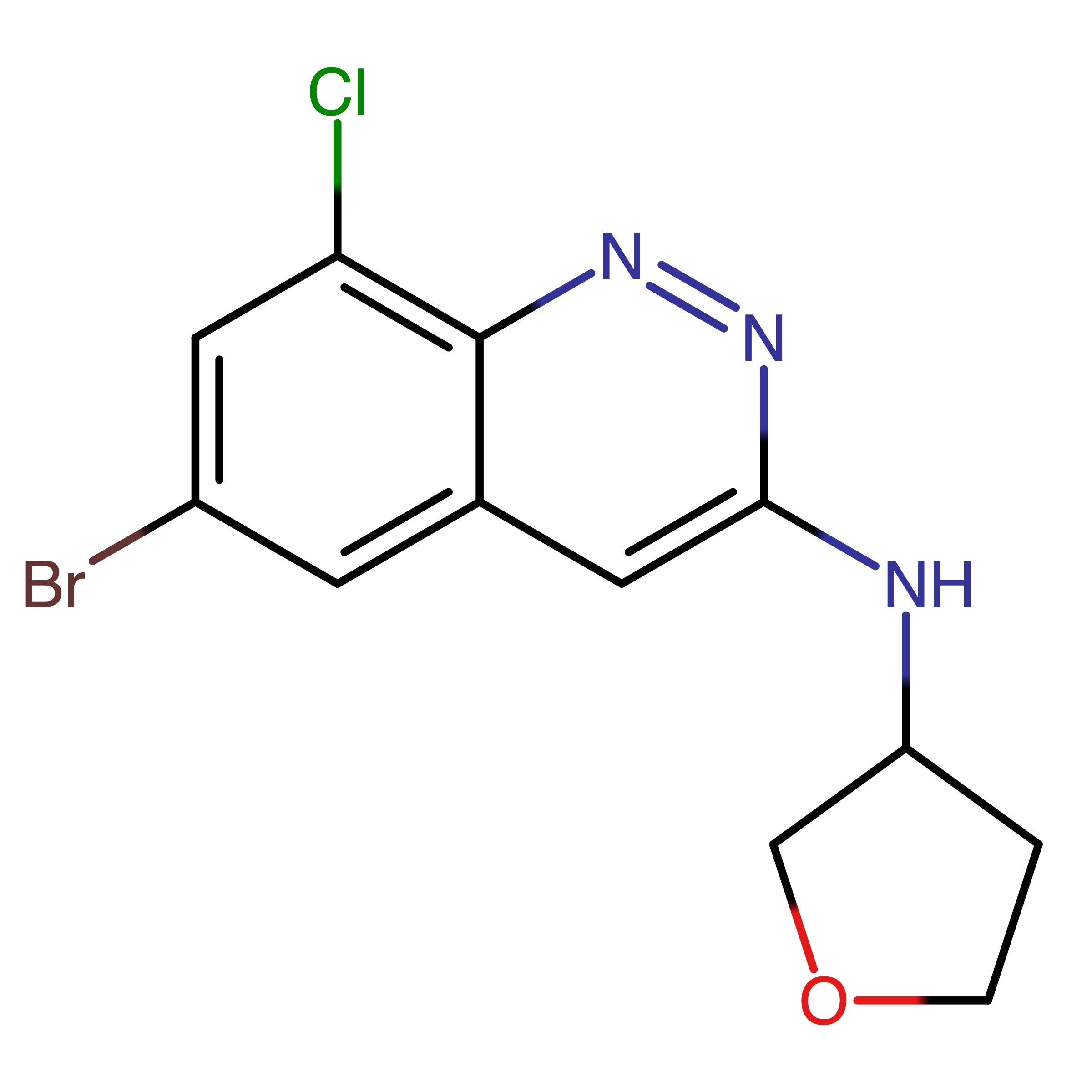CAS 2413682-69-4 | 6-Bromo-8-chloro-N-(tetrahydrofuran-3-yl)cinnolin-3-amine