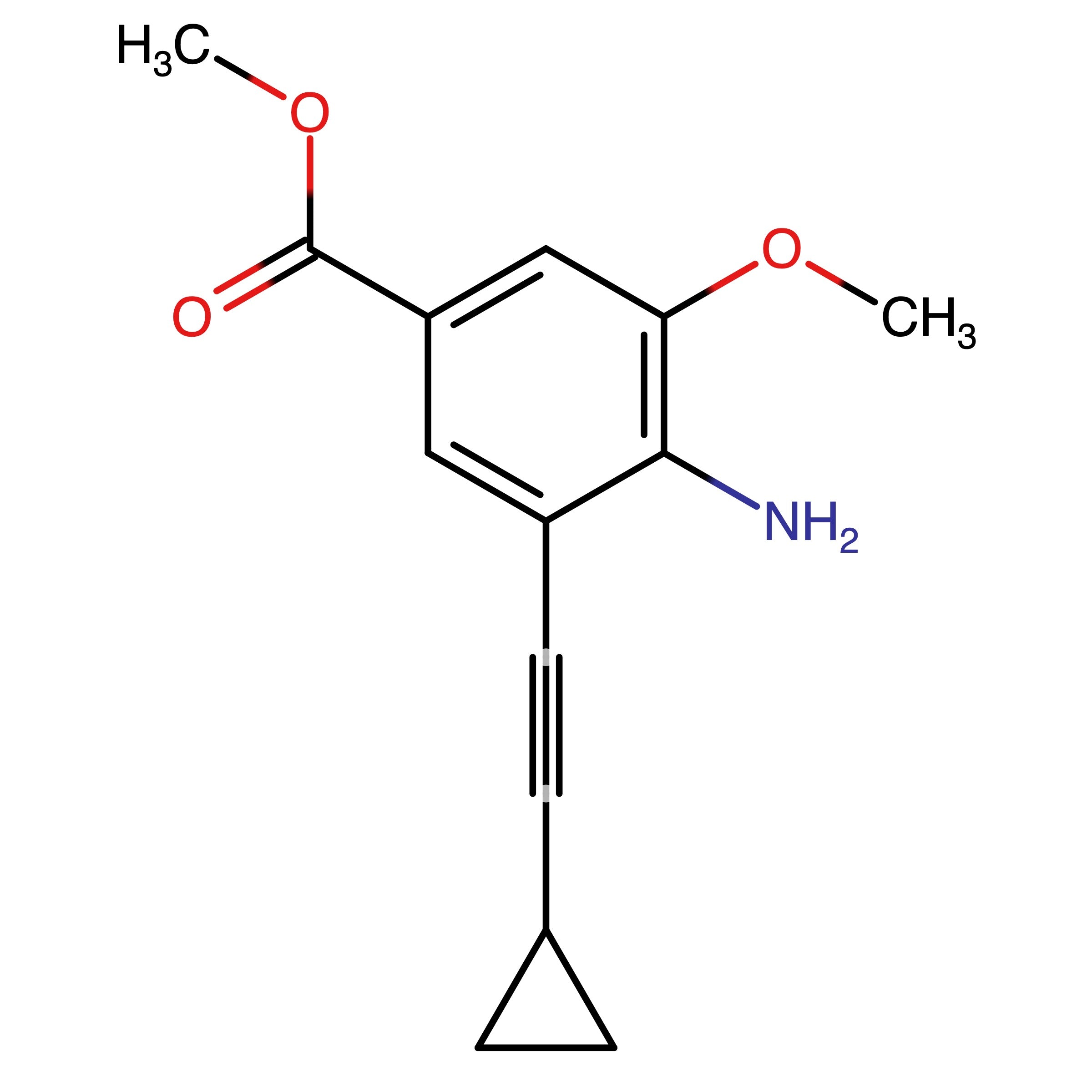 CAS 2591560-83-5 | Methyl 4-amino-3-(cyclopropylethynyl)-5-methoxybenzoate