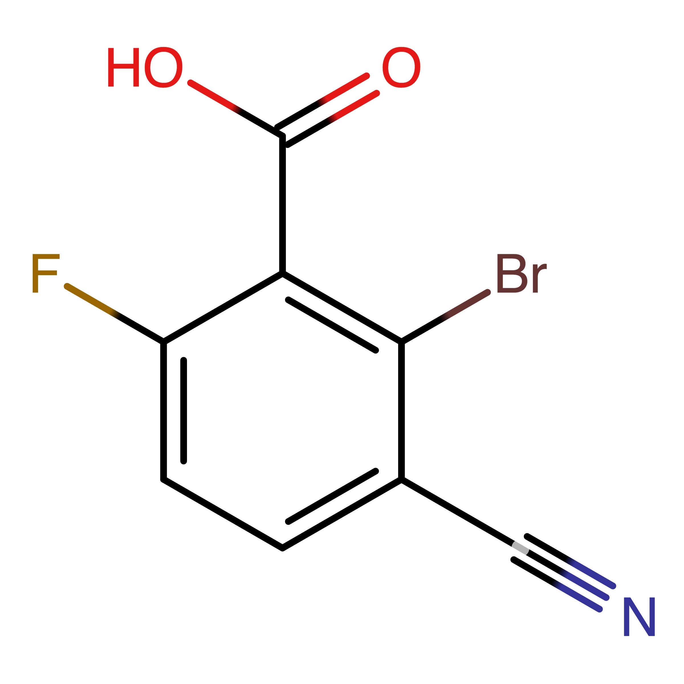 CAS 1403381-77-0 | 2-Bromo-3-cyano-6-fluorobenzoic acid | MFCD28735192