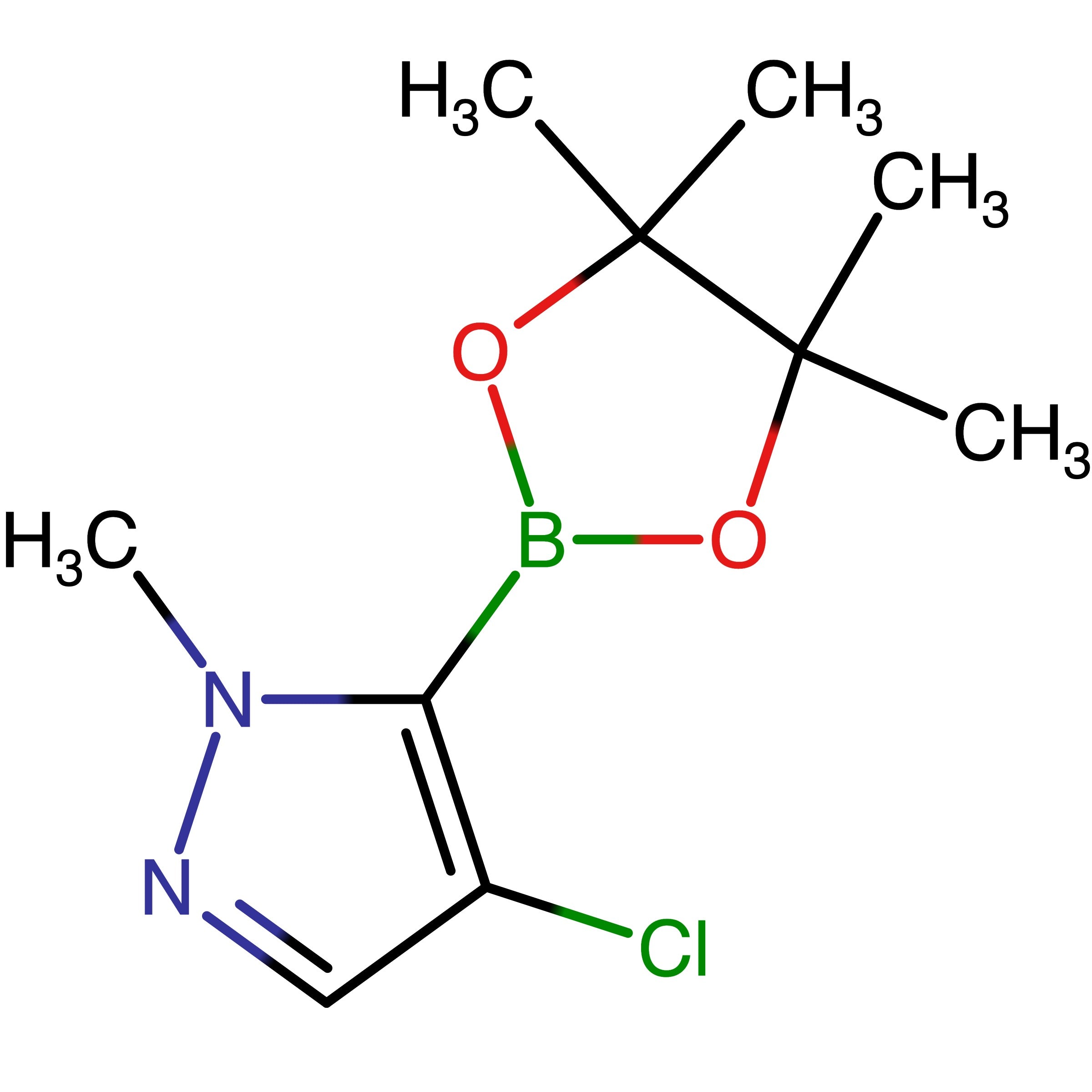 CAS 1430057-83-2 | 4-Chloro-1-methyl-5-(4,4,5,5-tetramethyl-1,3,2-dioxaborolan-2-yl)-1H-pyrazole | MFCD22398348