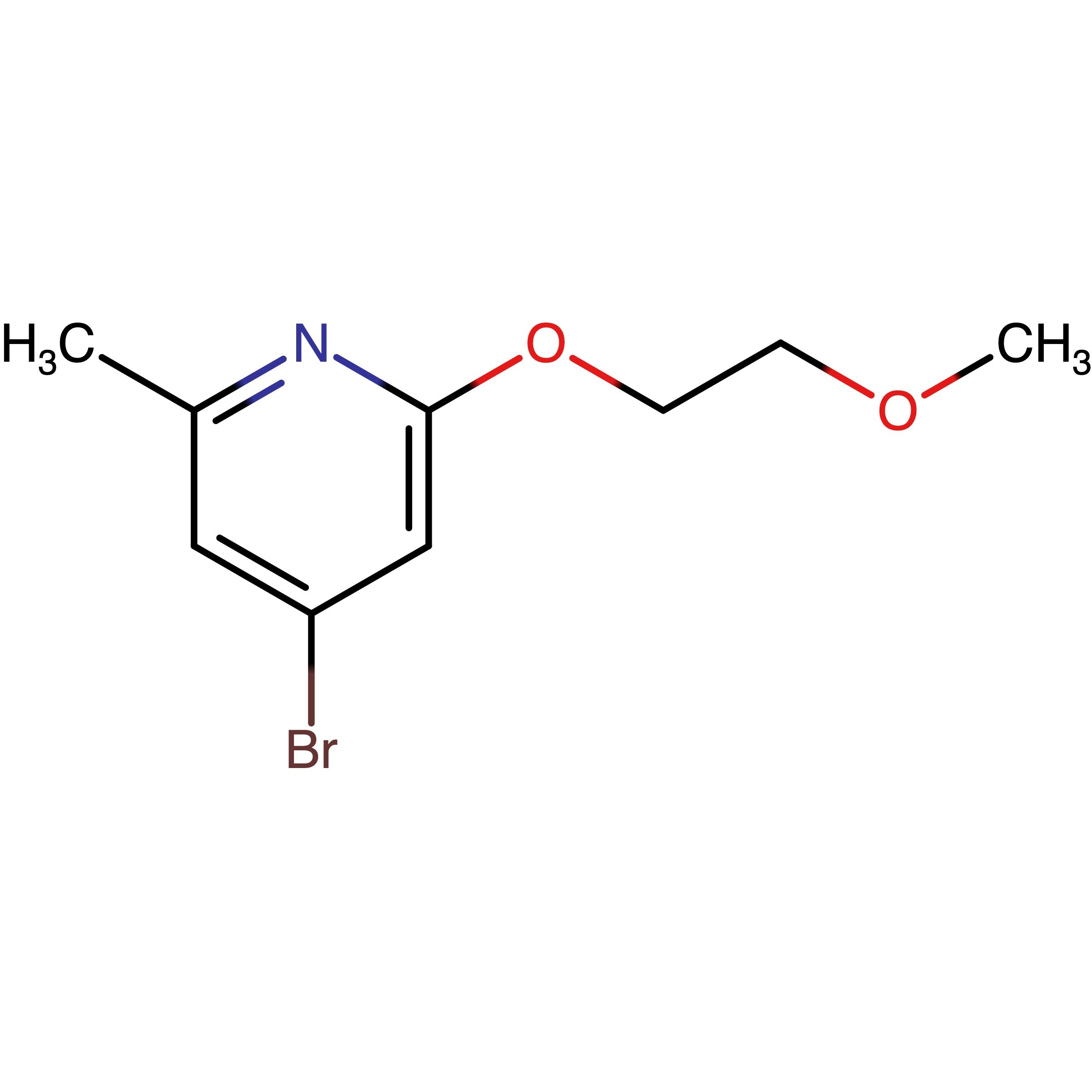 CAS 2054999-86-7 | 4-Bromo-2-(2-methoxyethoxy)-6-methylpyridine